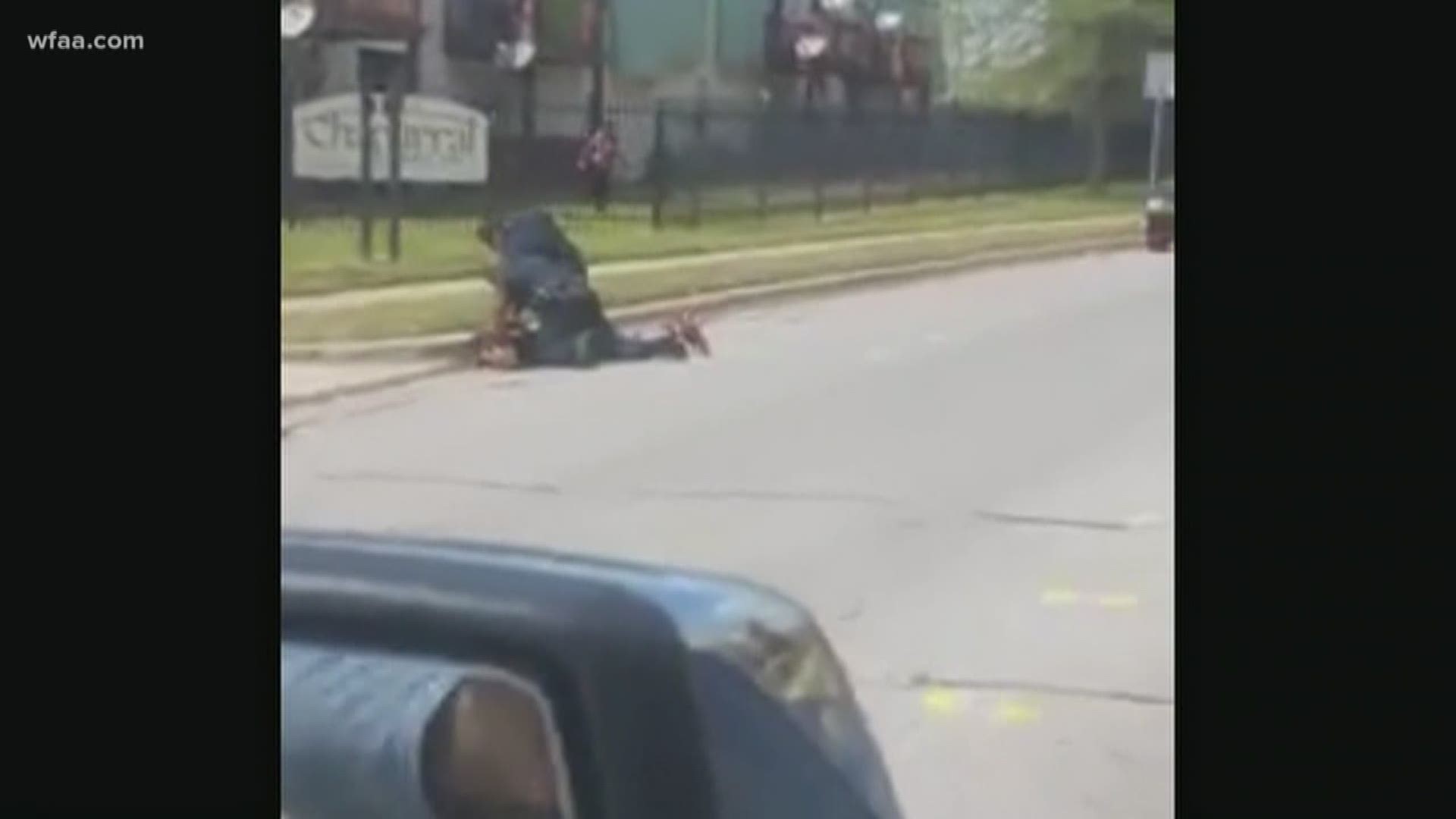 Fort Worth police have released a statement addressing an arrest video in which officers were seen striking a man while trying to handcuff him outside of an apartment complex Saturday.