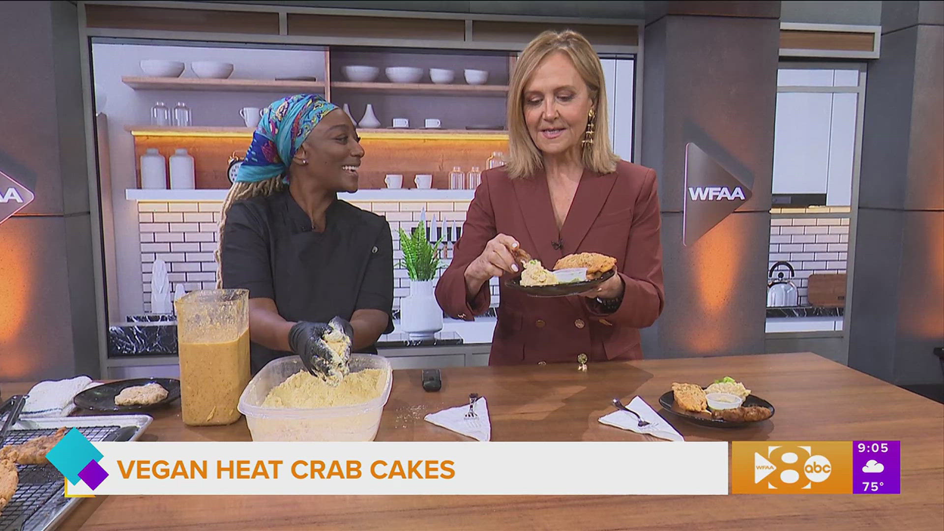 Vegan Heat owner Rene Pugh makes the crab cakes that had Tabitha Brown singing her praises. Go to veganheat.square.site/#items for more information.