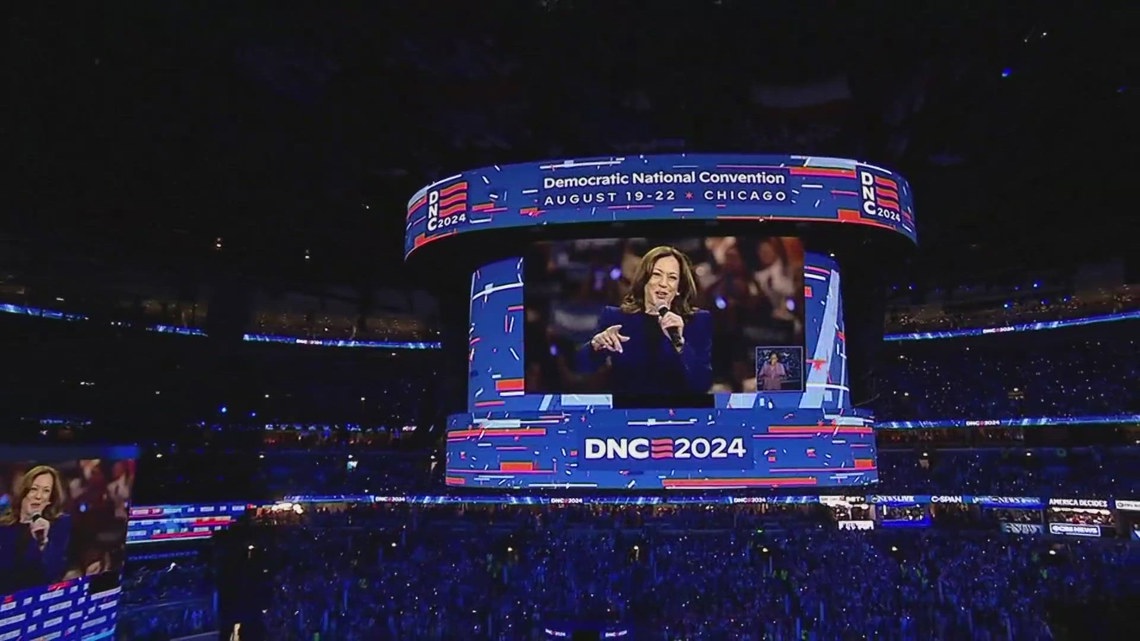 Kamala Harris accepts ceremonial Democratic nomination at DNC as Trump ...
