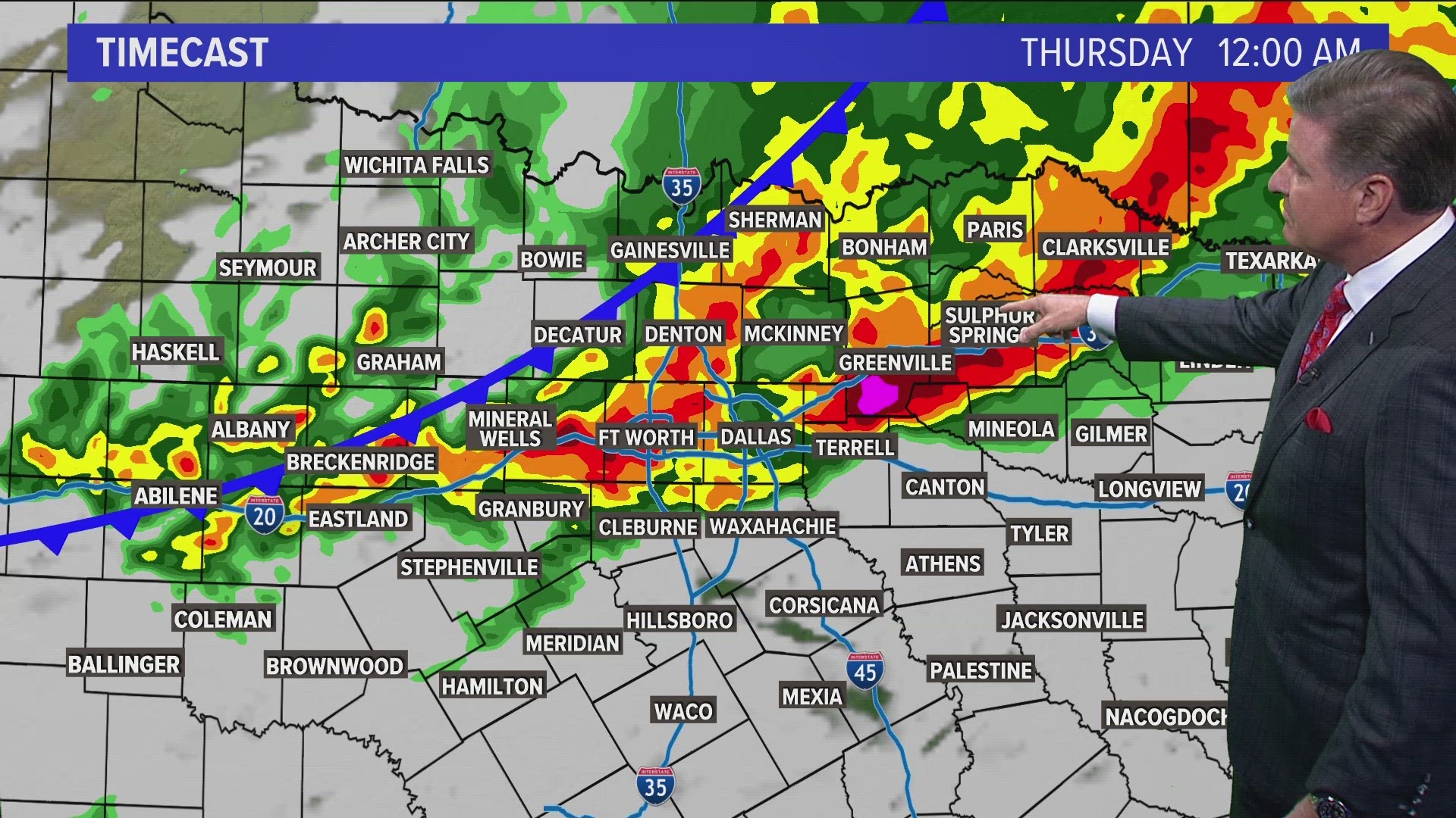 The scattered rain and thunderstorms Wednesday night caused delays, cancellations and early closures.