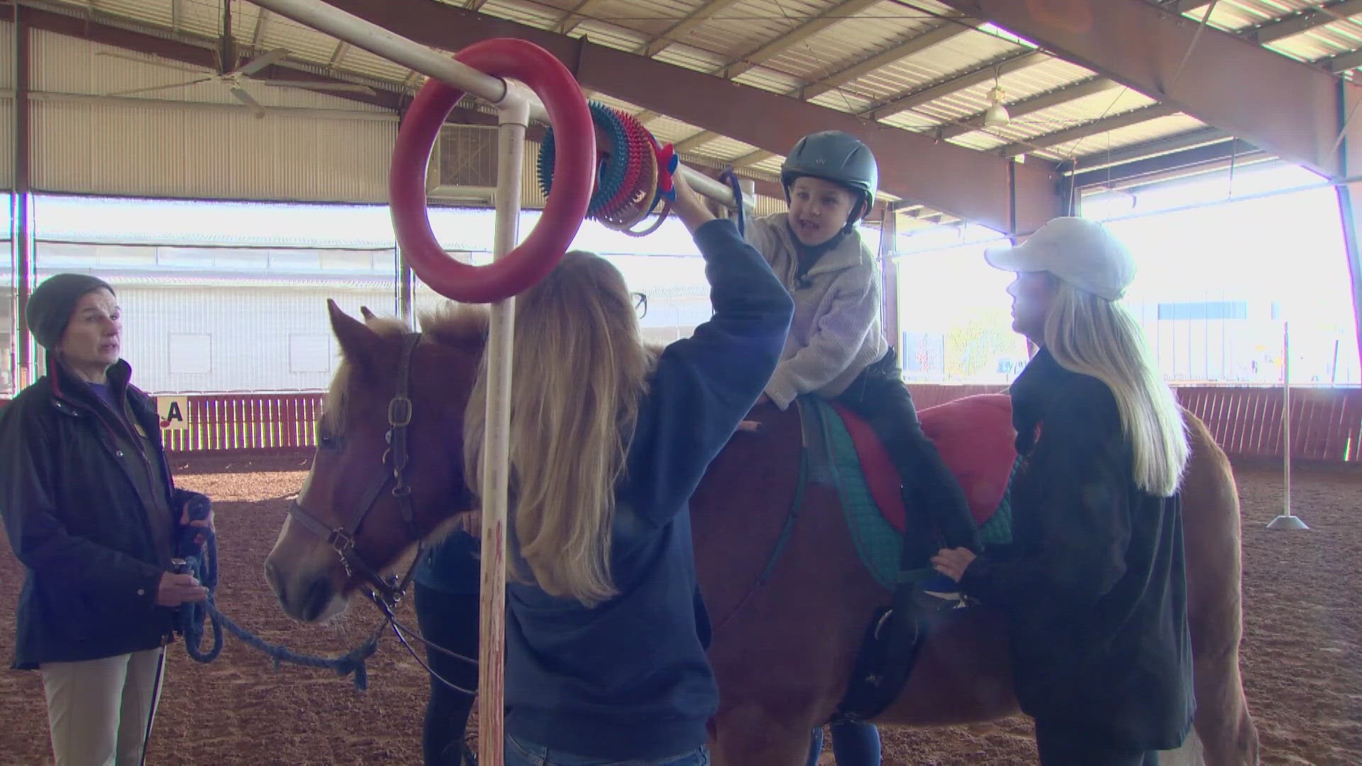 Equest in Dallas vets horses around the country like Whiskey to enhance the quality of life for children and adults with disabilities.