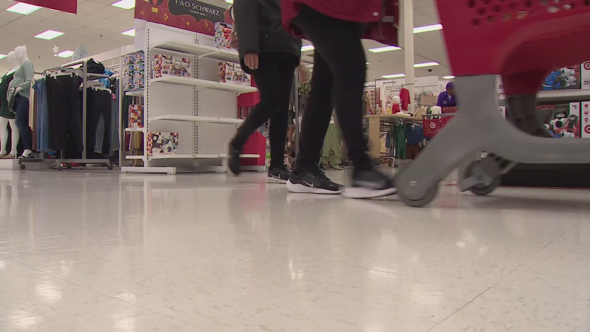 Stores were packed Saturday as shoppers worked to complete their Christmas shopping lists.