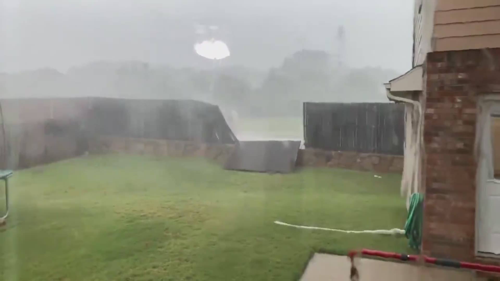 Viewer Matt Kotter sent us this video of storm damage at a house in Fort Worth.