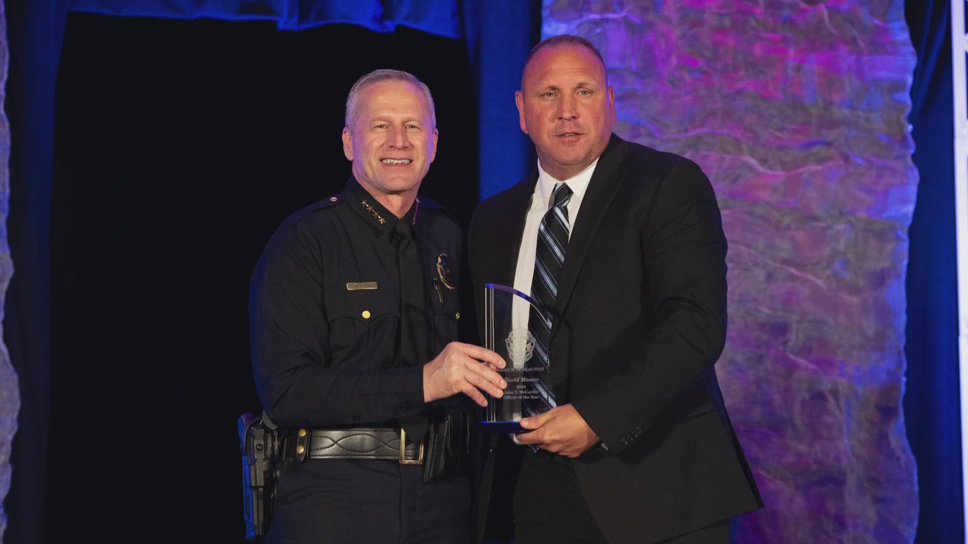 Senior Corporal David Massey has been with DPD for 21 years and is being honored for his dedication and commitment when it comes to keeping the community safe.