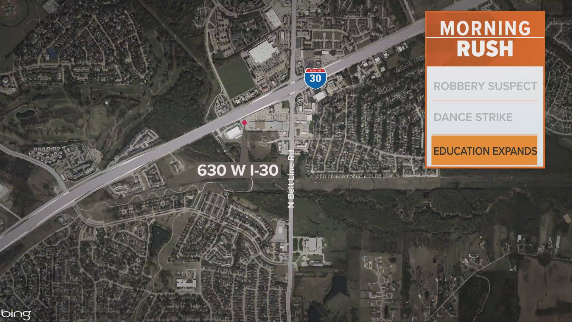 The school is located off I-30 and Belt Line Road.