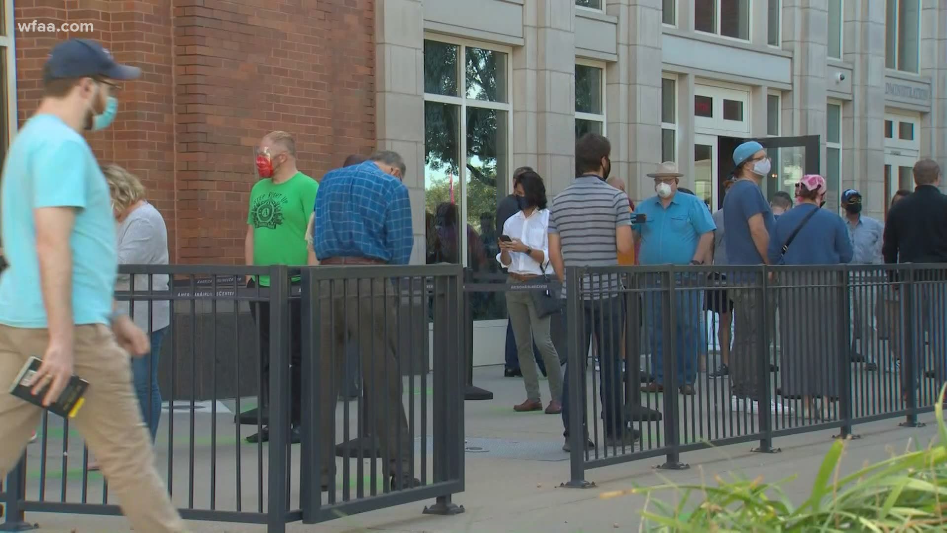 It's the first time the arena has been open for early voting.