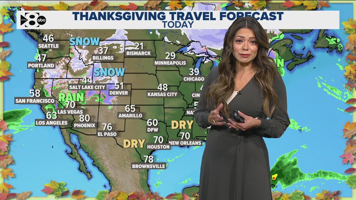 Here's how weather could impact your Thanksgiving travel plans | wfaa.com