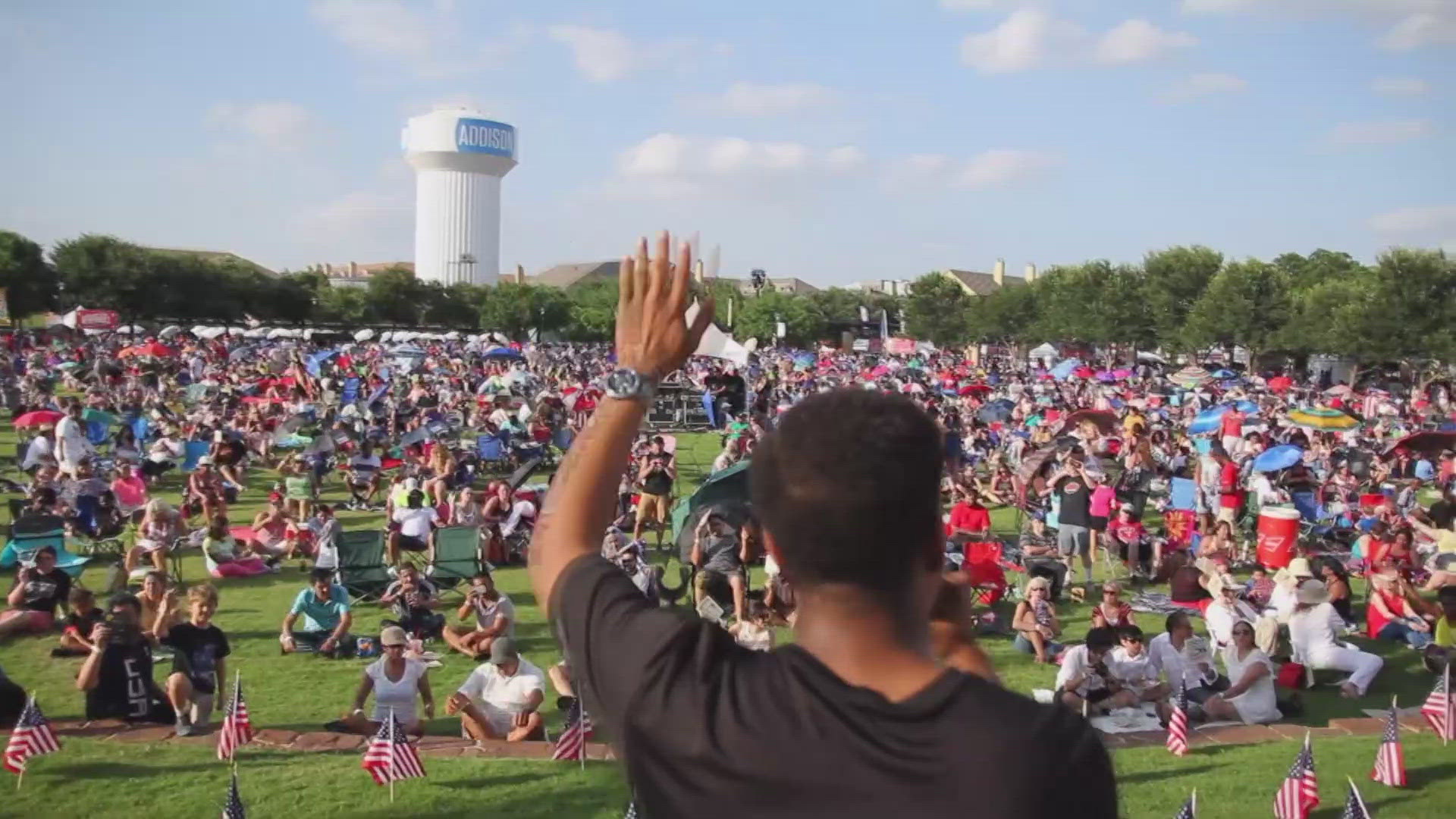 Kaboom Town is tonight in Addison Circle Park. 