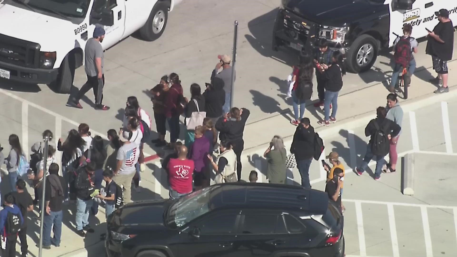 Haltom City Middle School was put on lockdown as a precaution after a report of a person with a gun at the school.