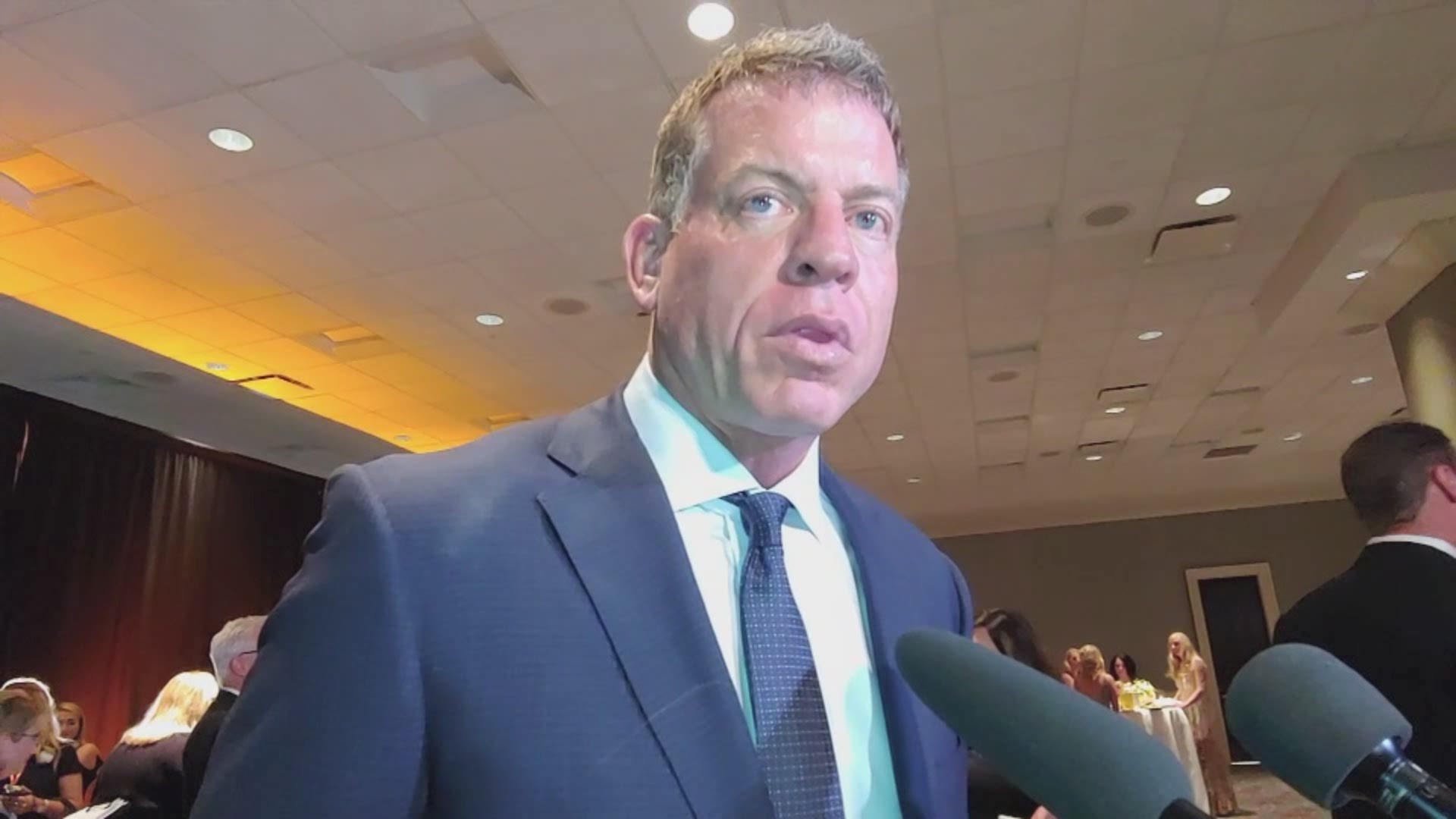 Troy Aikman speaks at the Children's Cancer Fund annual gala about the strength of the children facing illness