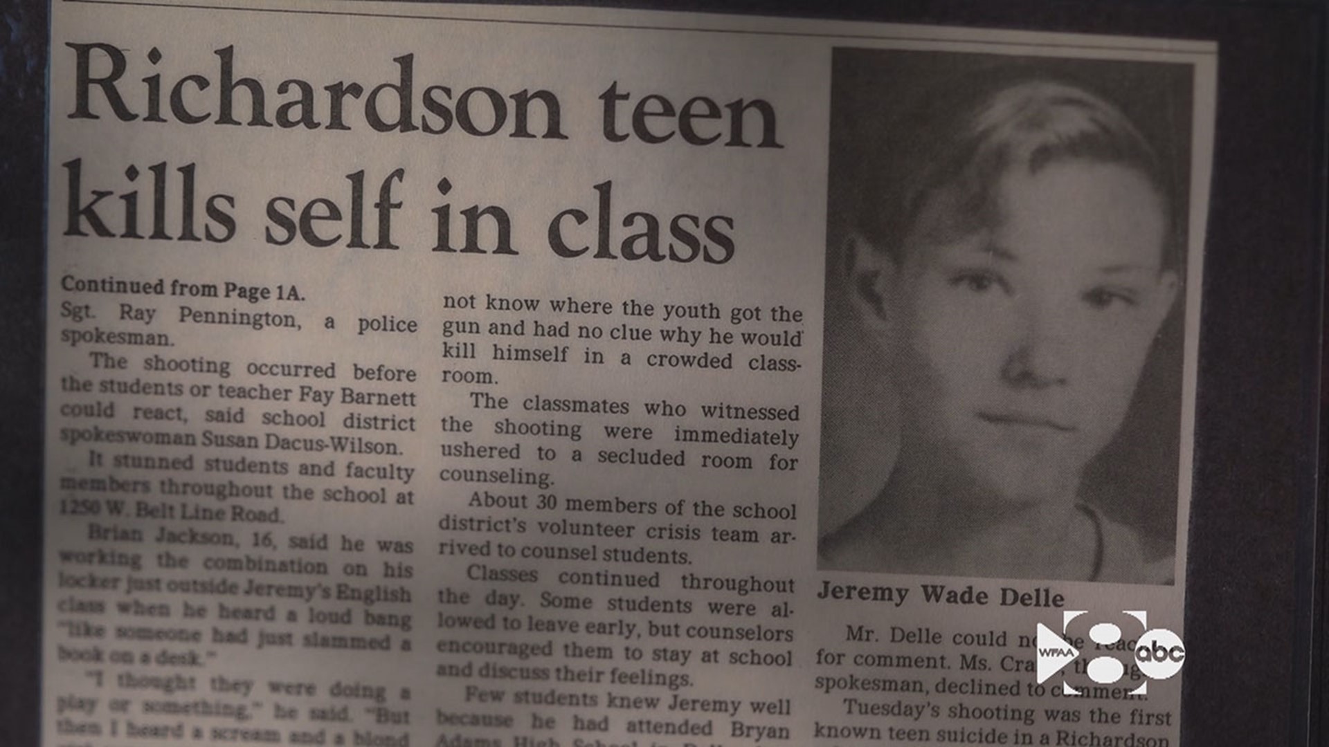 Jeremy: The real story about the tragedy behind the Pearl Jam song