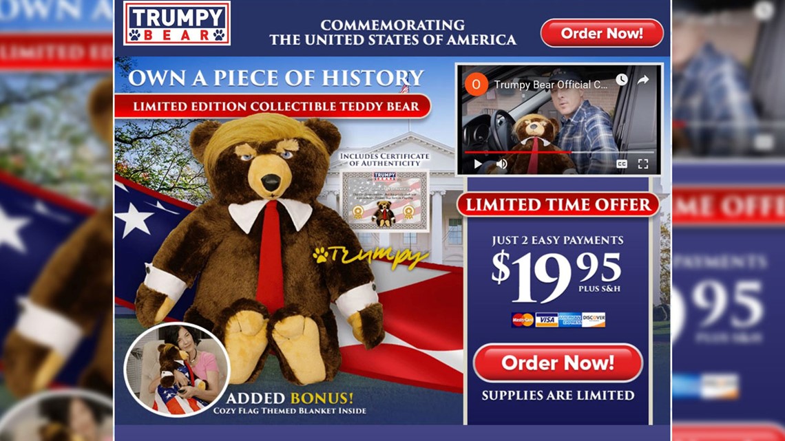 Trumpy Bear is real and shipped from a Dallas warehouse | wfaa.com