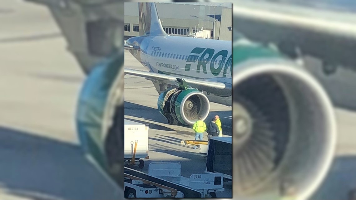 Engine cover rips off Frontier Airlines flight Las Vegas to Tampa | wfaa.com