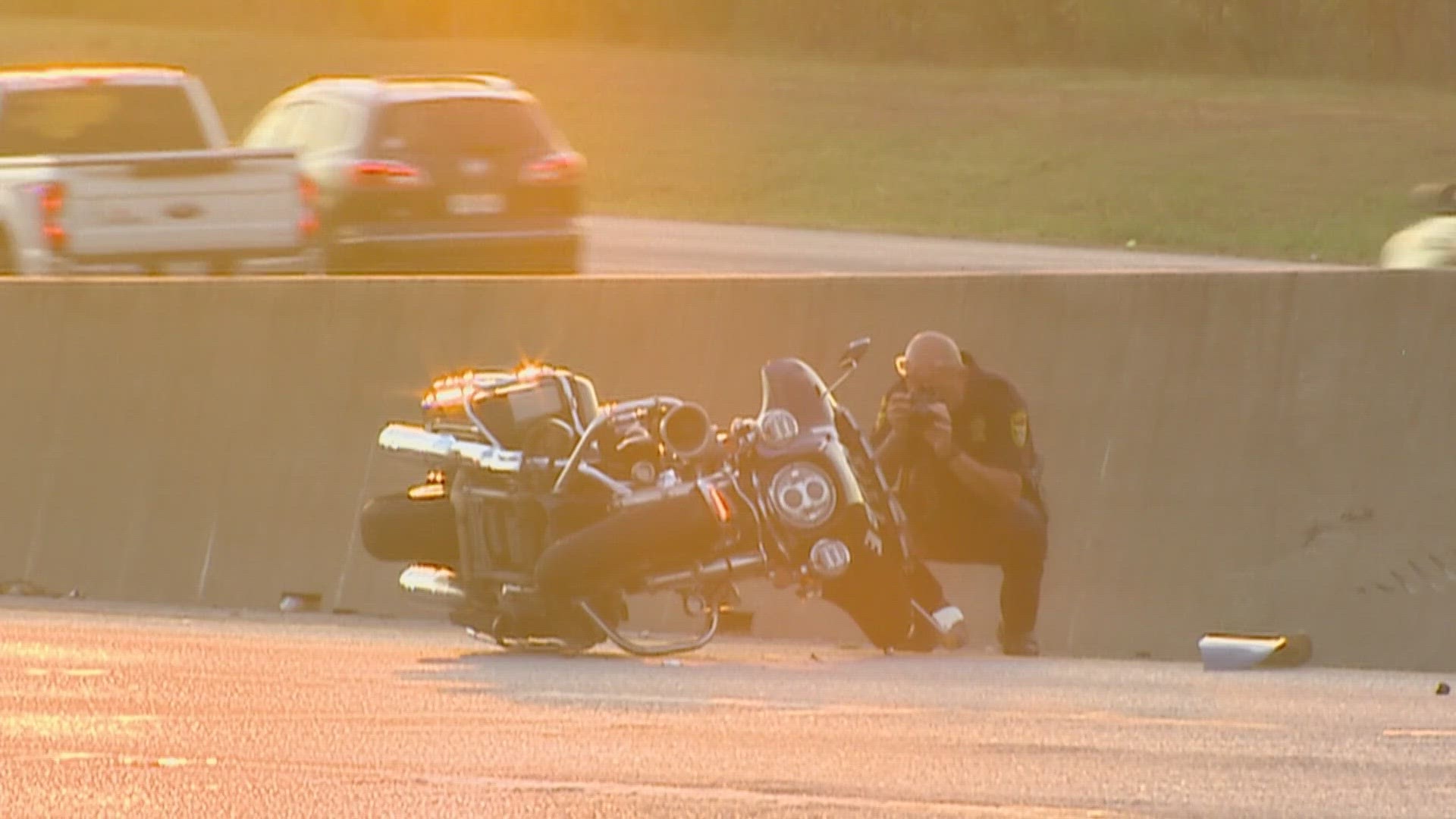 Darrin McMichael’s wife, also an Arlington police officer, was headed to work behind him and reportedly witnessed the horrific crash.