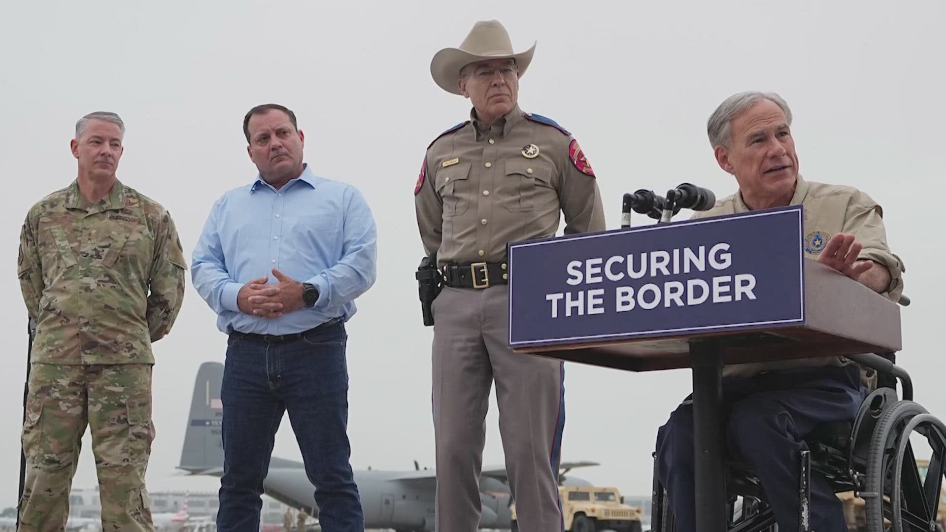 Although border encounters have fallen since Title 42 ended Thursday, Texas’ top Republican asks for “all available law enforcement personnel and resources.”