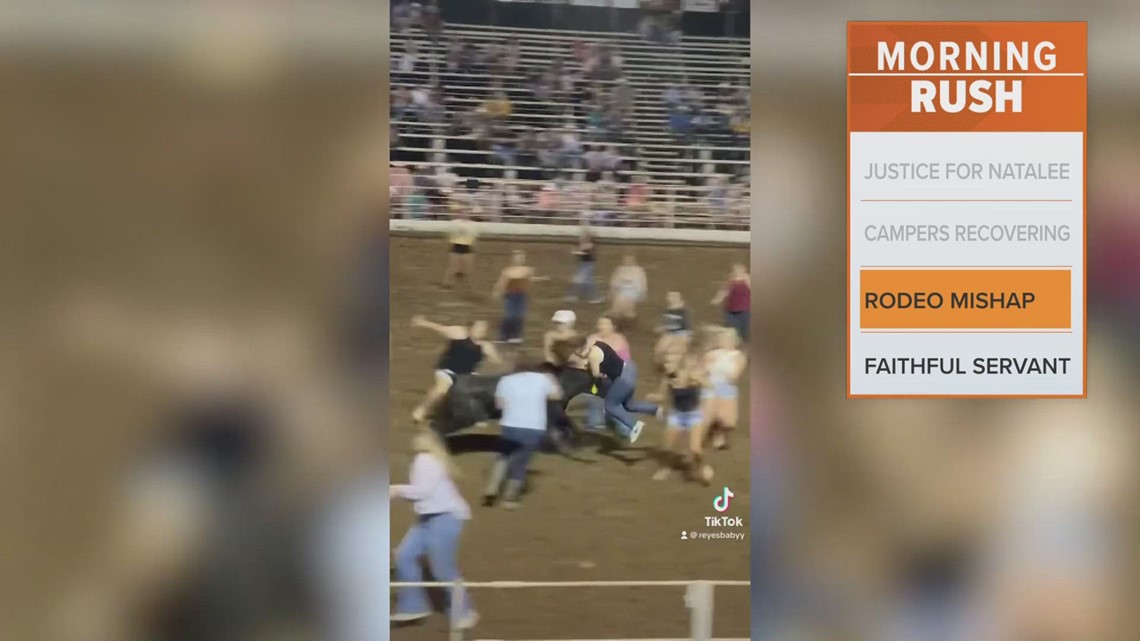 TikTok video captures bull knocking over several women at Johnson ...