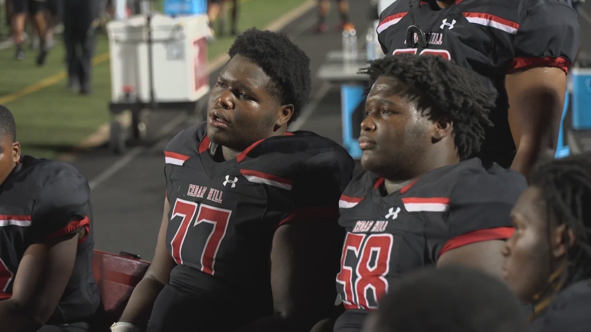 The Coleman triplets are leading Cedar Hill on the field.