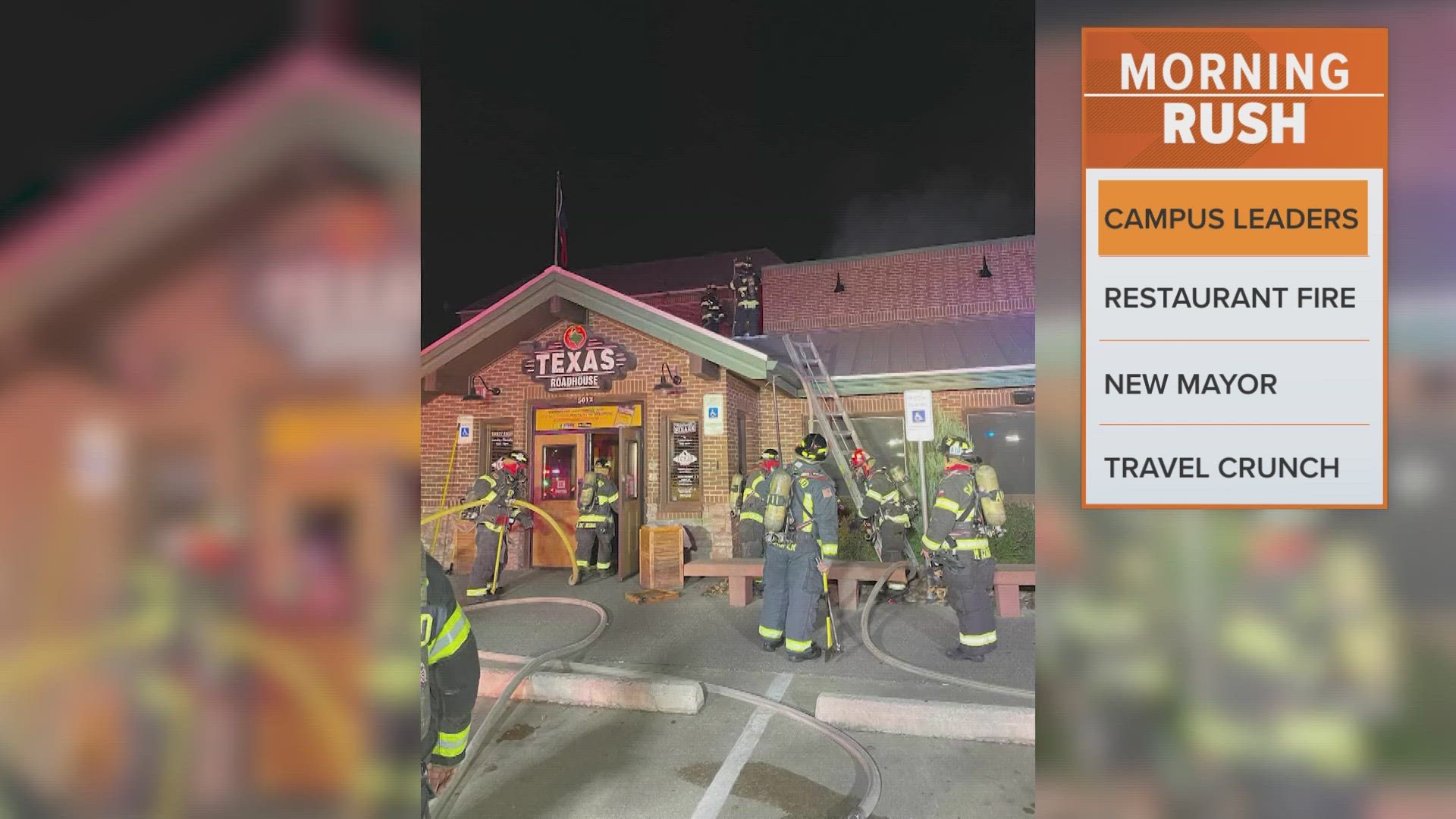 No injuries were reported, but it's not clear what started the fire Sunday night.