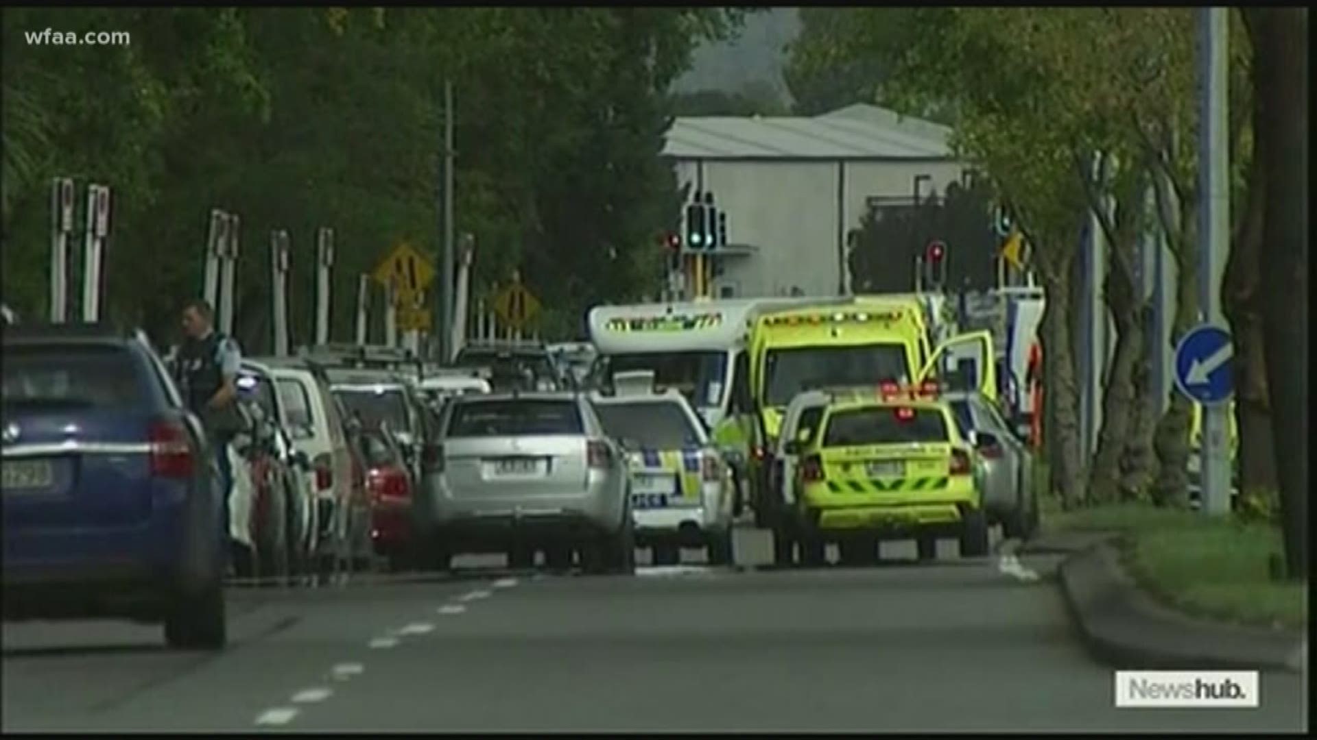 The shooting reportedly happened at a mosque in Christchurch.