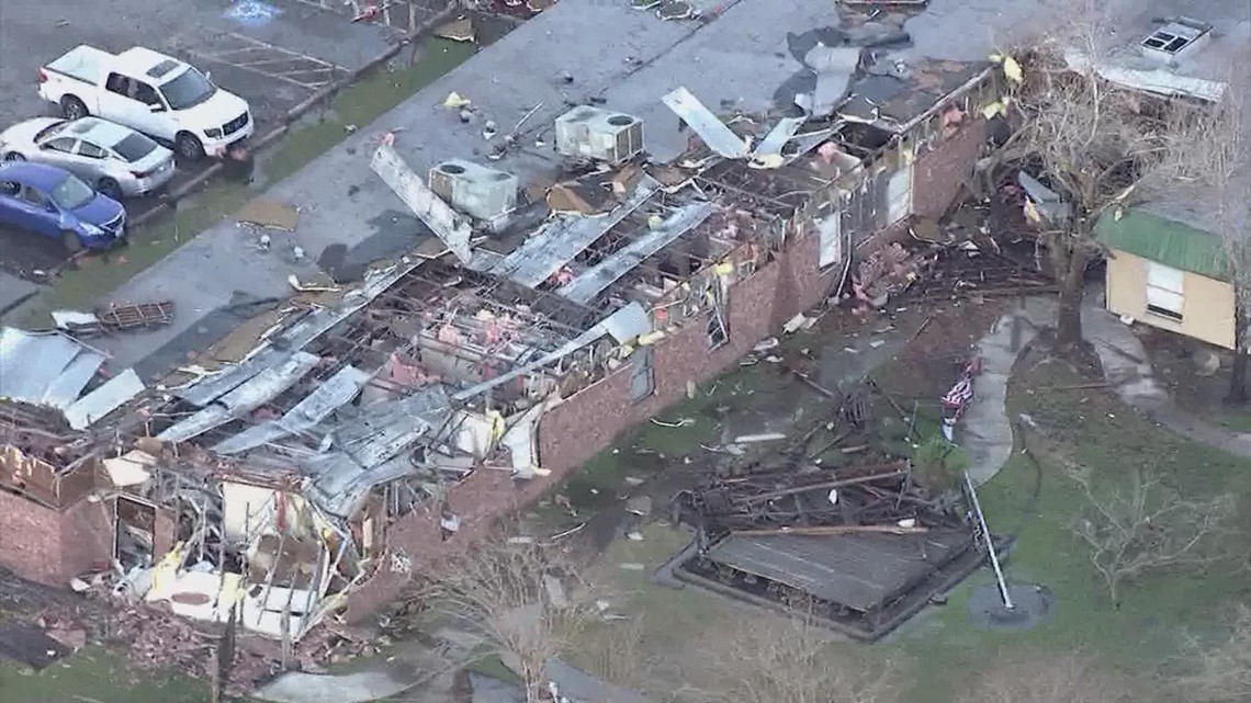 Houston tornado path of destruction NWS confirms EF3 damage