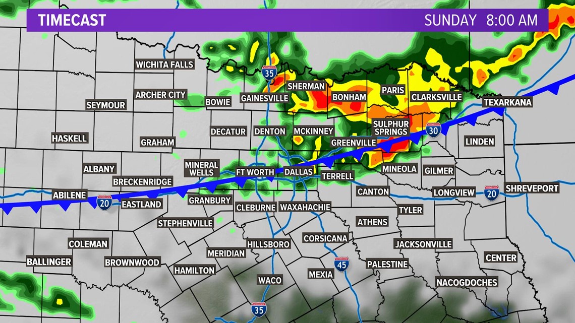 Weekend rain timeline | wfaa.com