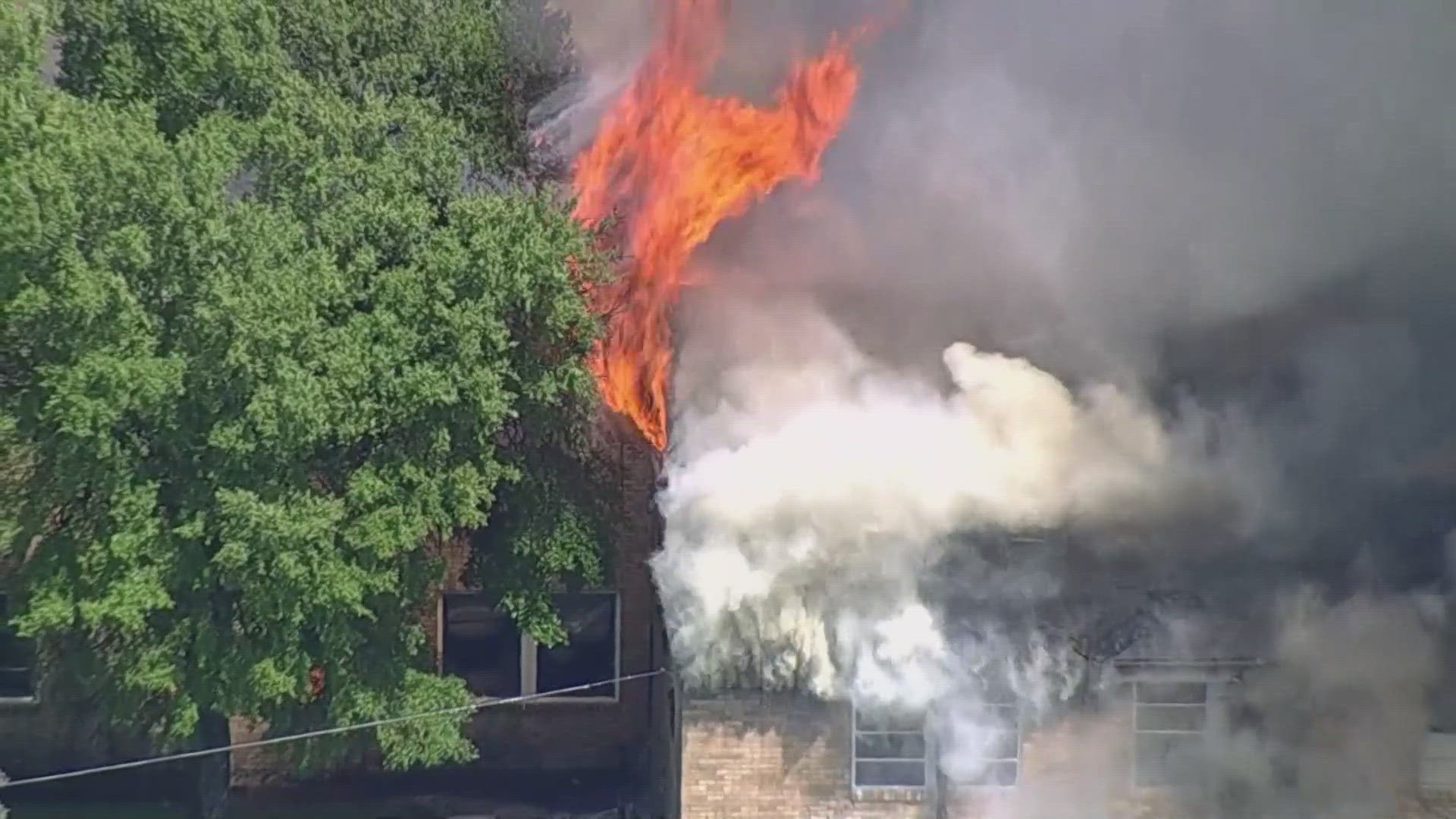 A church went up in flames near Dallas Love Field Tuesday afternoon.