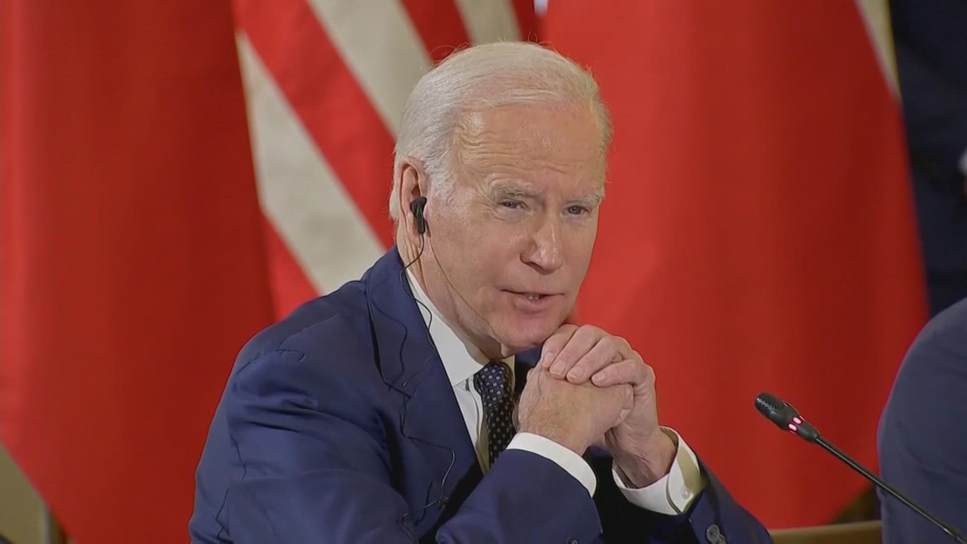 Biden arrived in Warsaw on Monday after paying an unannounced visit to Kyiv on a mission to solidify Western unity.