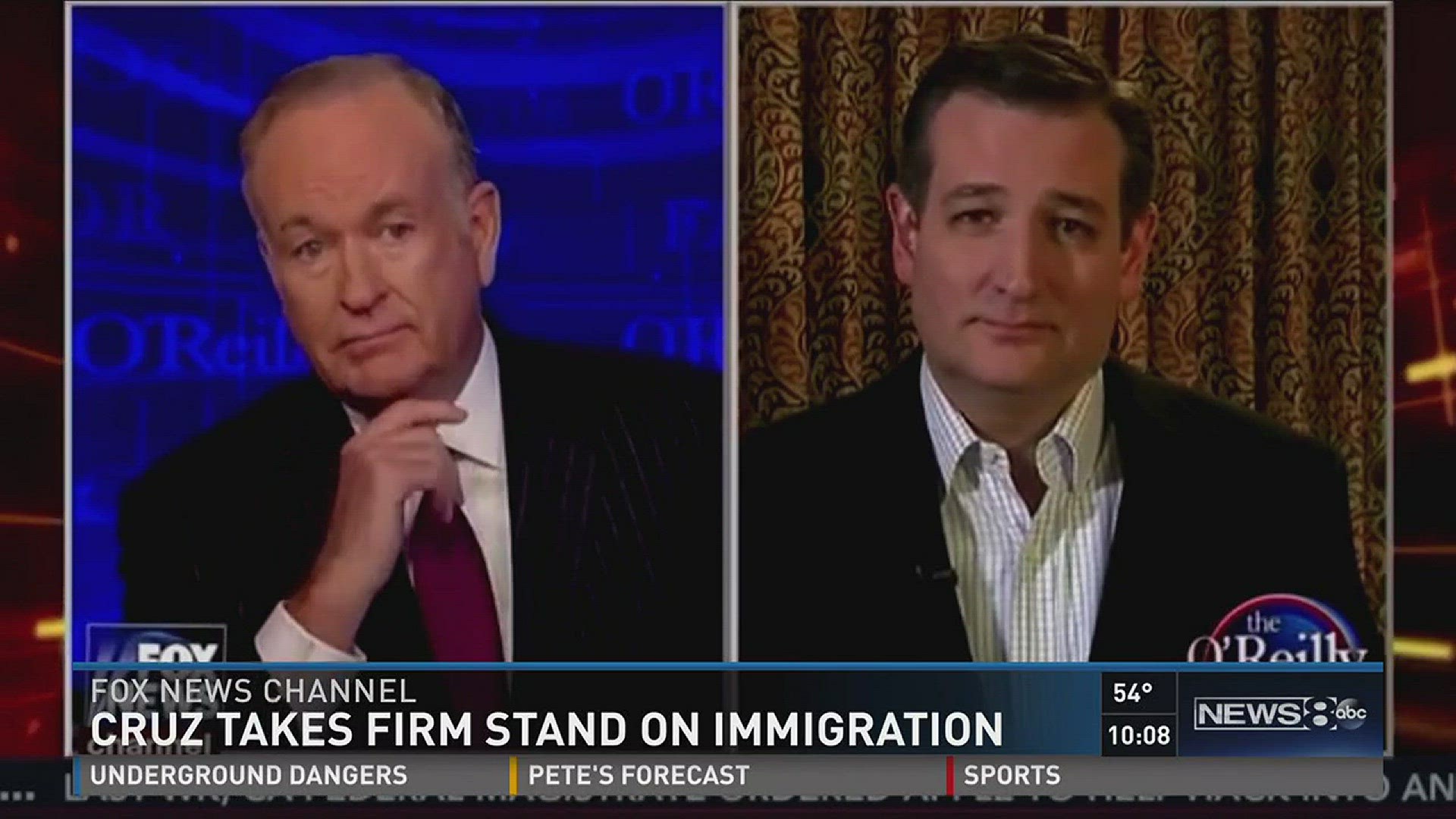 Ted Cruz appeared to toughen his stance on undocumented immigrants in an interview with Bill O'Reilly Monday  night.