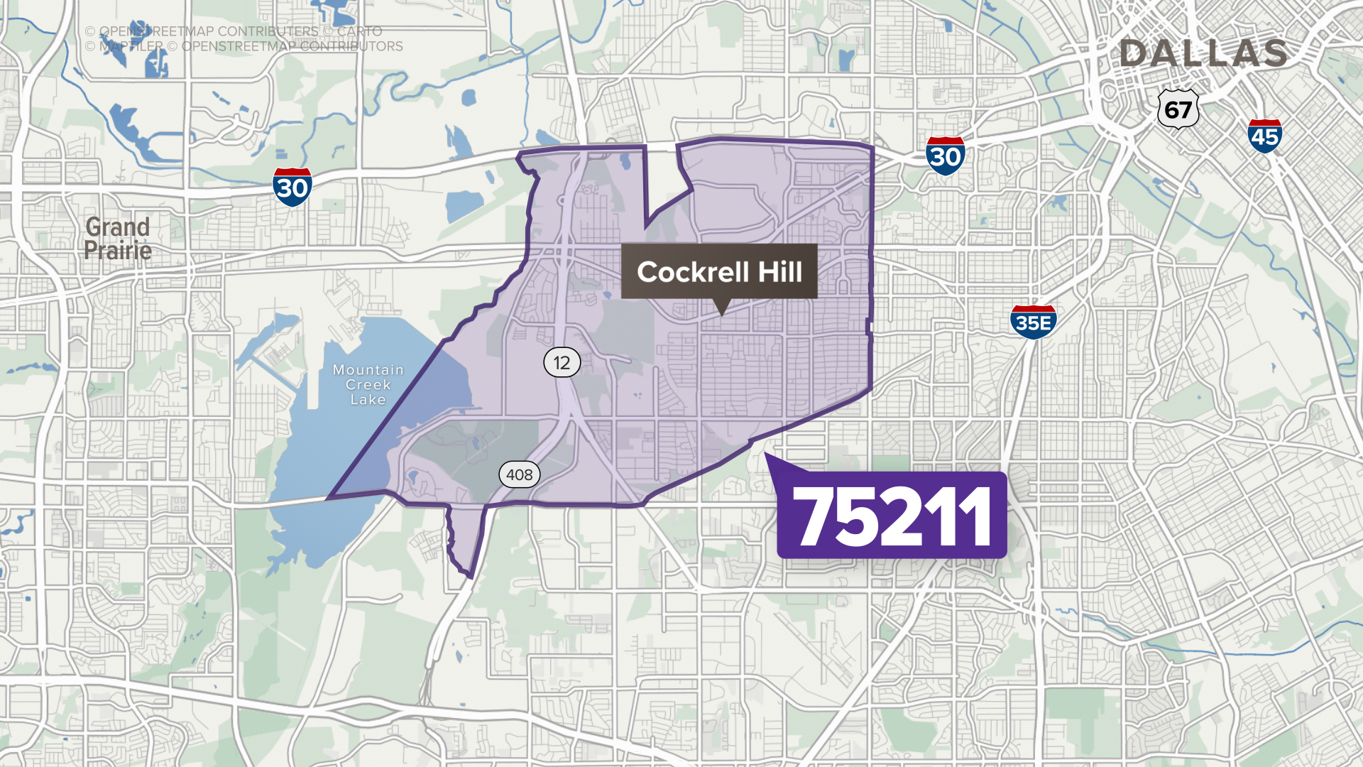 Grand Prairie Zip Code Map