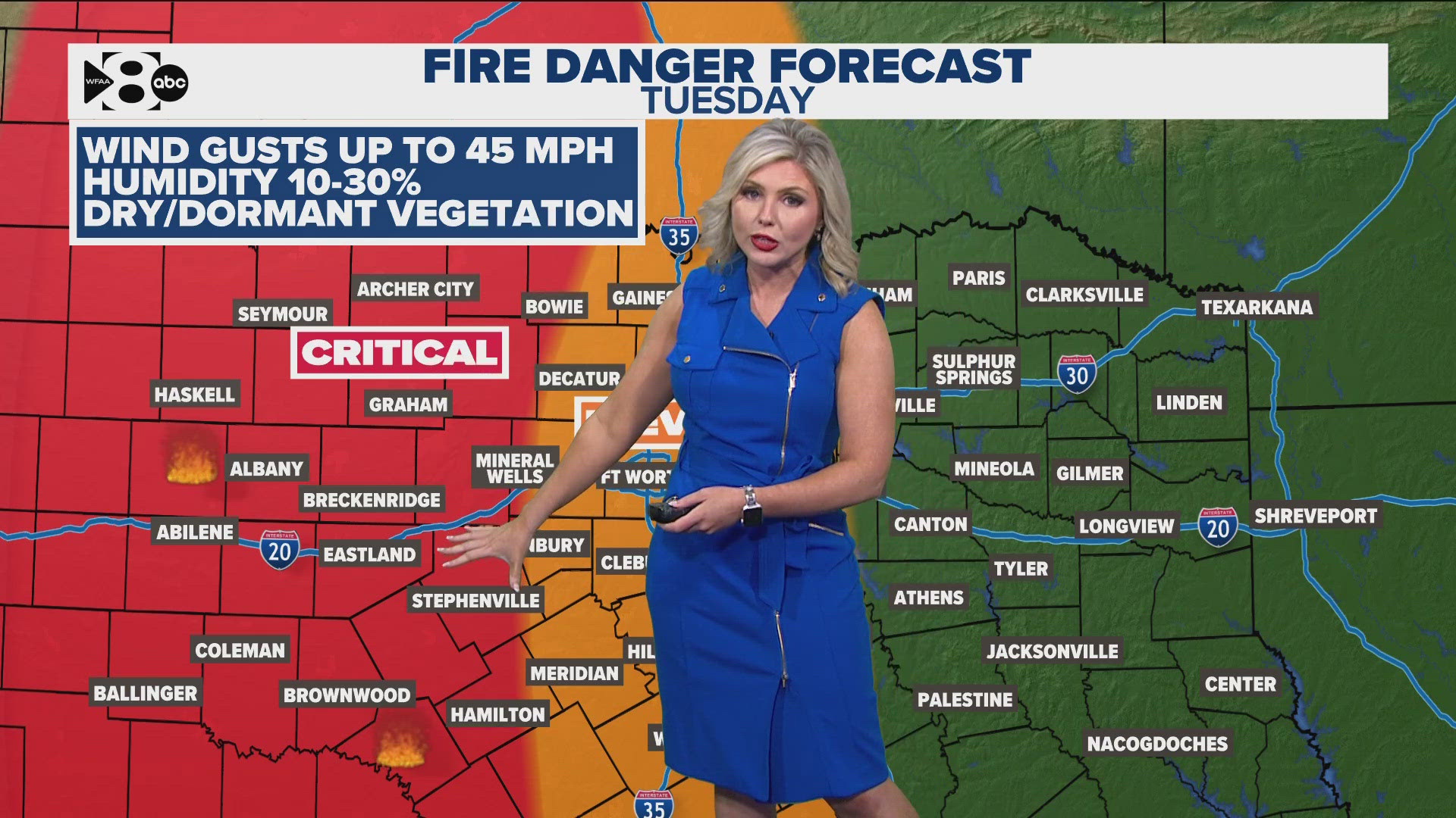 DFW Weather | Parts of North Texas still under fire risk Tuesday, 14 ...