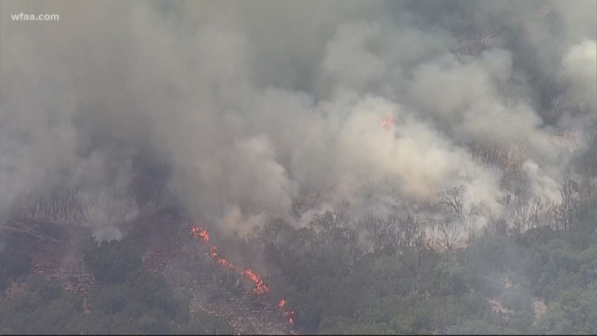 Palo Pinto brush fire grows to 1,600 acres