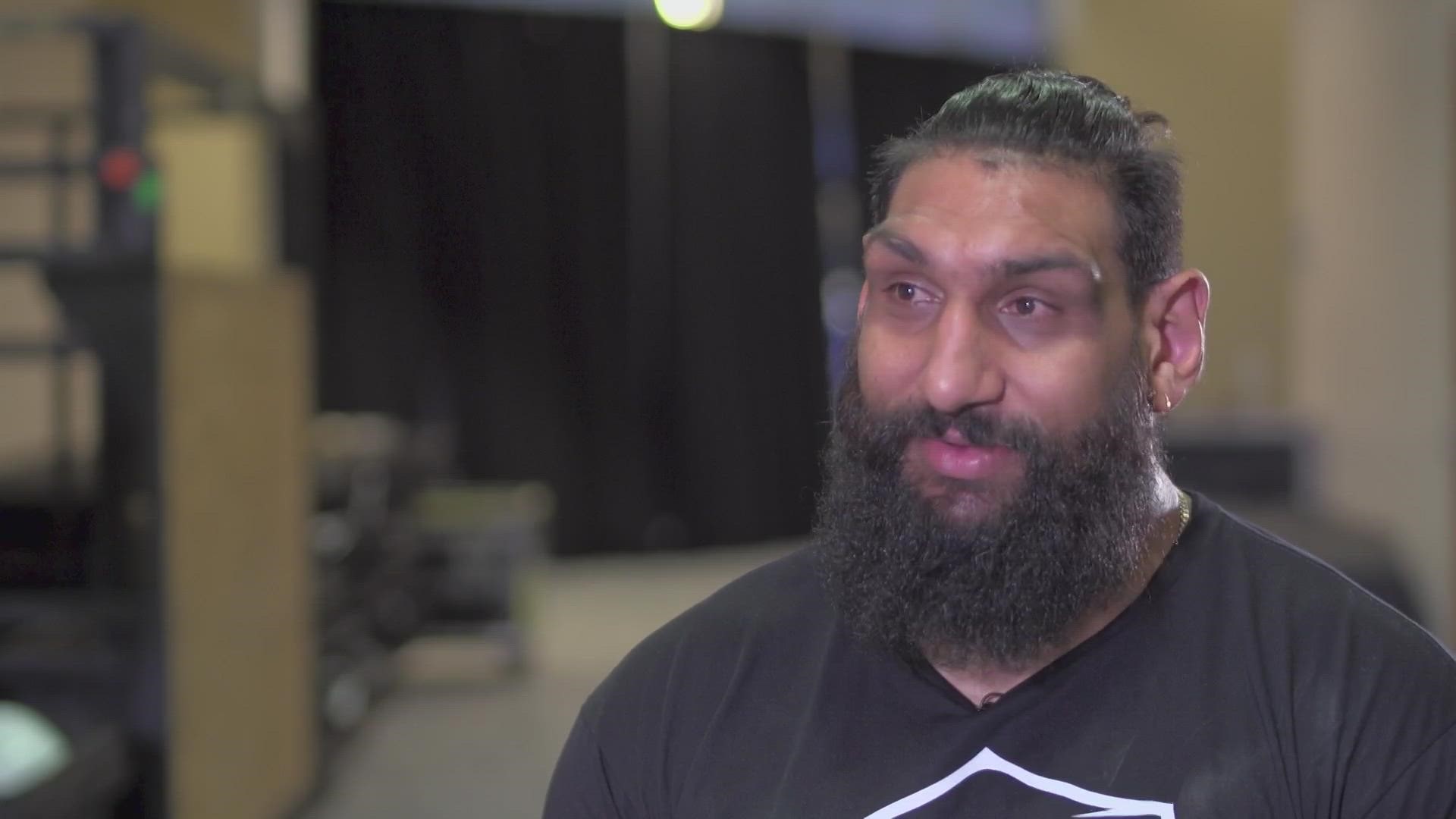 After a career in basketball, including being drafted by the Dallas Mavericks, Satnam Singh is now making a name for himself in the world of wrestling.