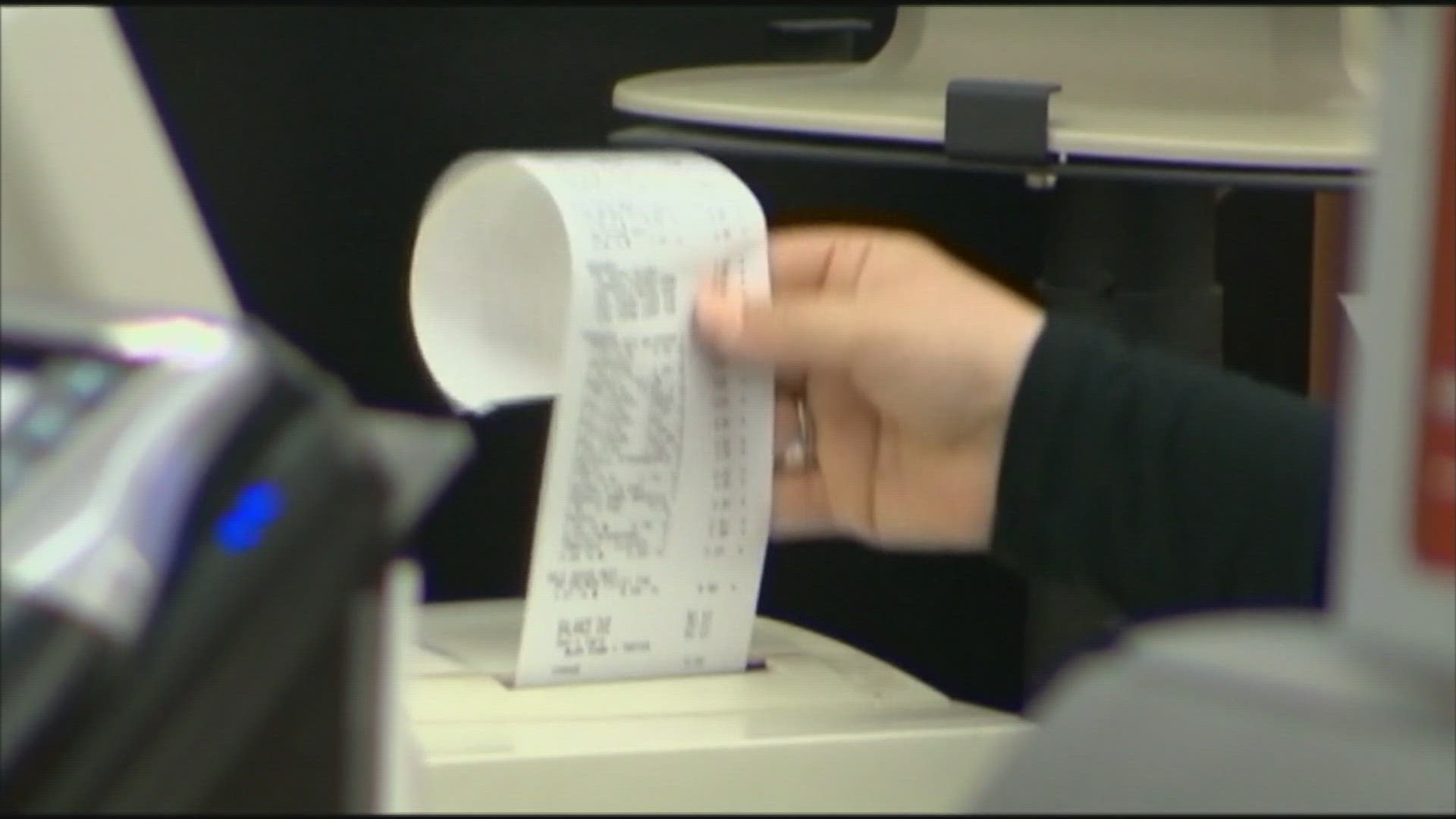 A study found paper receipts from some retailers could be coated with BPA and BPS chemicals. The FDA and EPA say exposure risk is low, but they're studying the issue