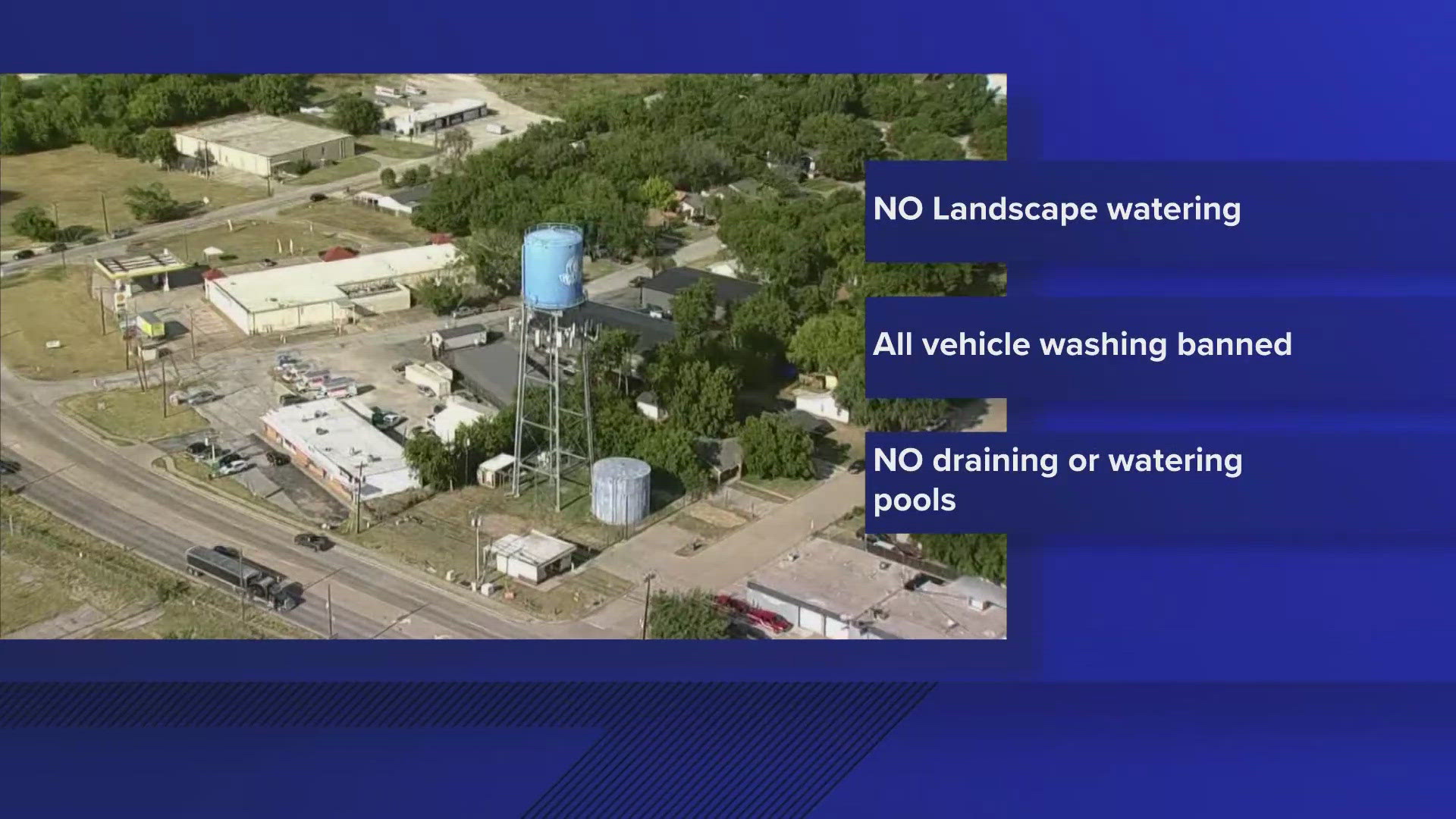 Officials in Blue Mound in Tarrant County in North Texas say they're working with the Texas Commission on Environmental Quality on the issue.