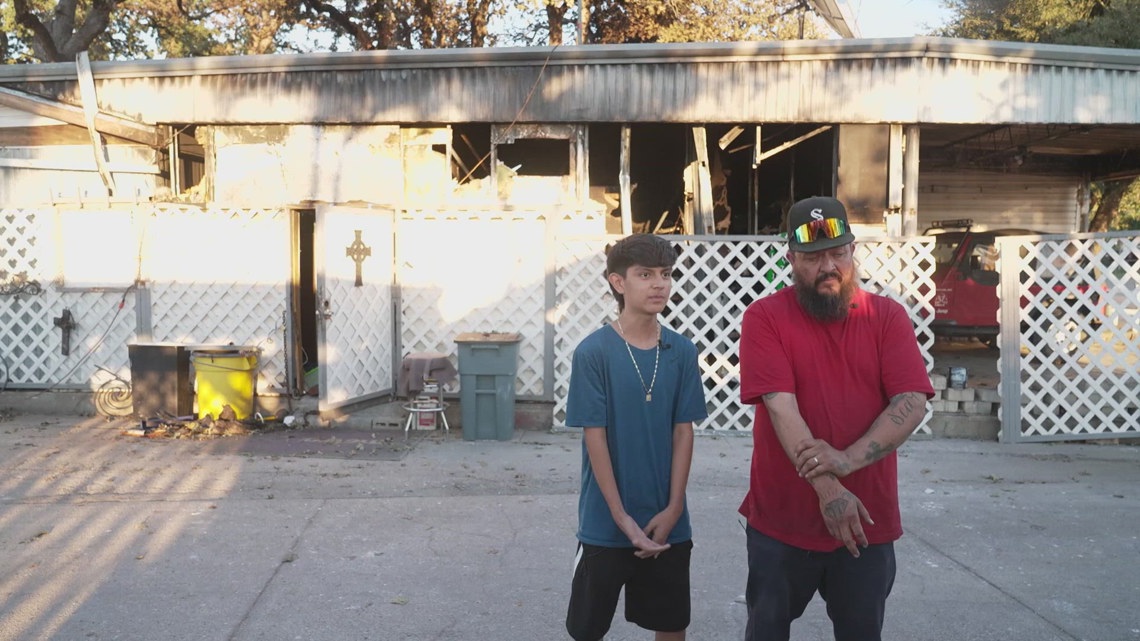 Texas teen saves his 2yearold sister from fire