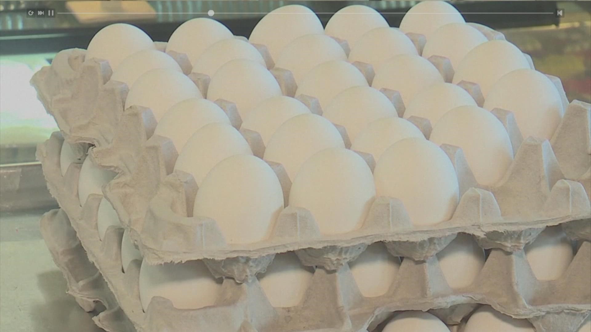 WFAA's Ariel Plasencia lists the reasons why egg prices have been skyrocketing lately.