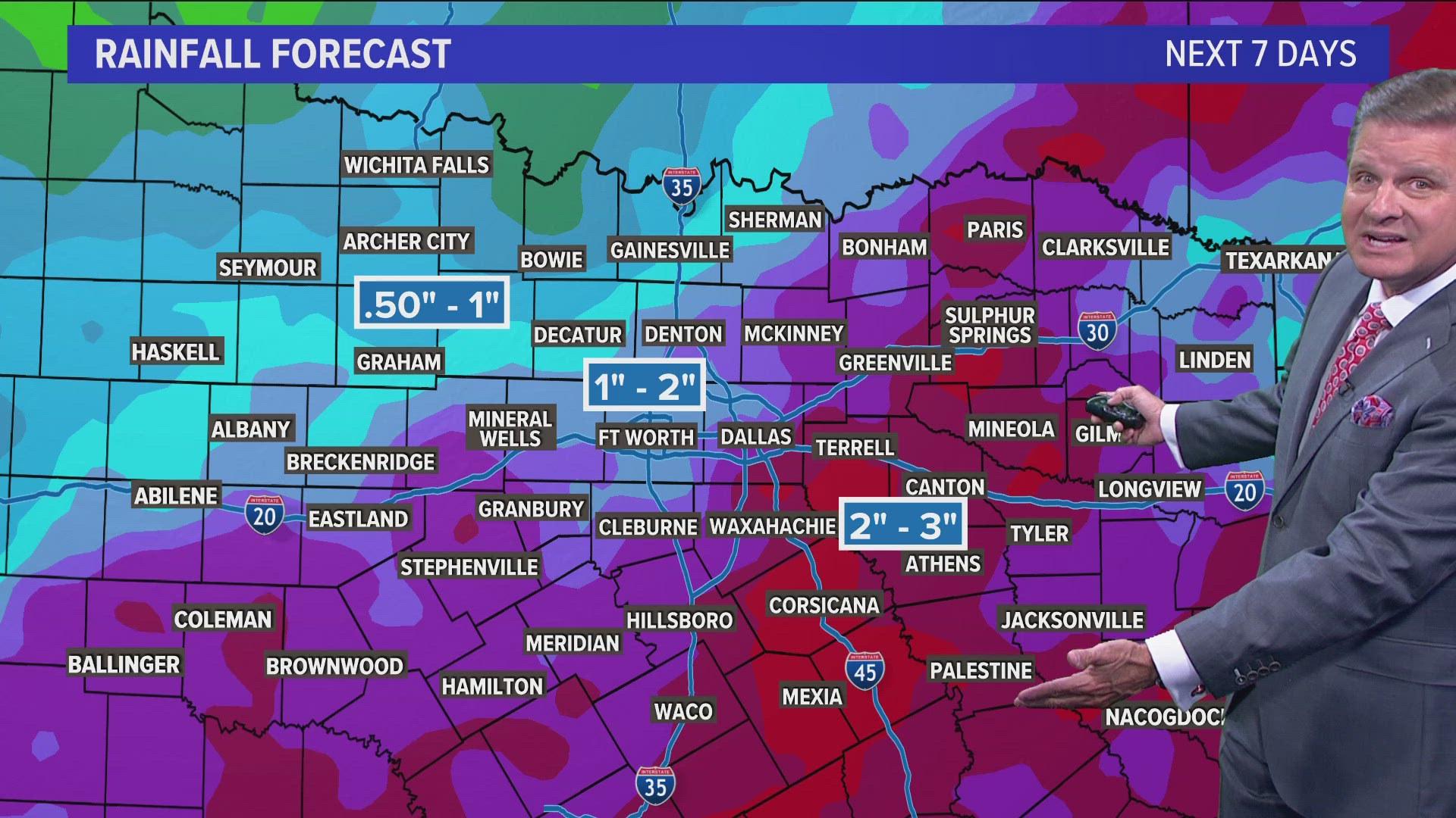 DFW WFAA weather forecast Strong storms Thursday