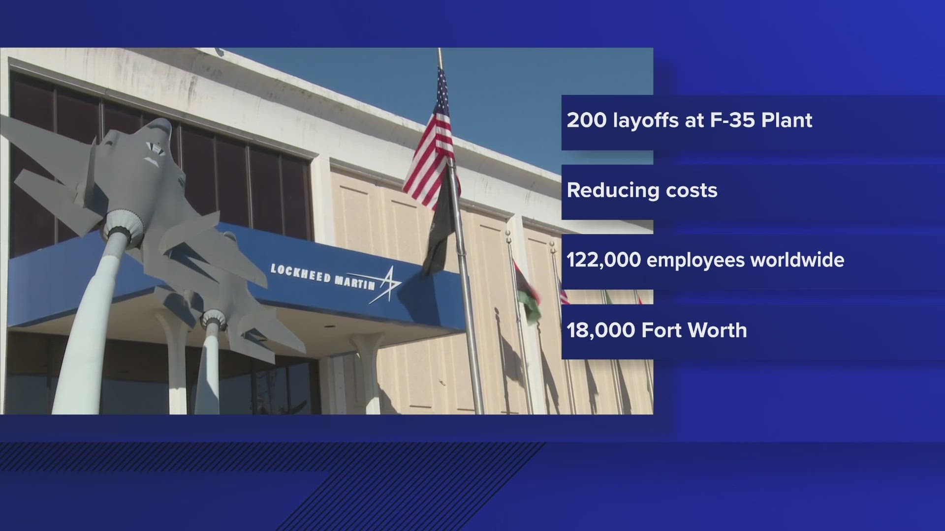 Lockheed Martin is one of Tarrant County's largest employers.