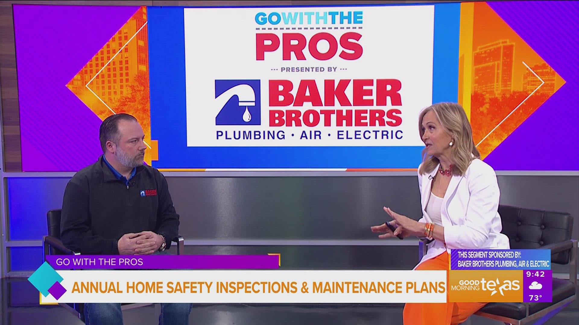 This segment is sponsored by Baker Brothers Plumbing, Air & Electric. Call 214.324.8811 or go to callbakernow.com.
