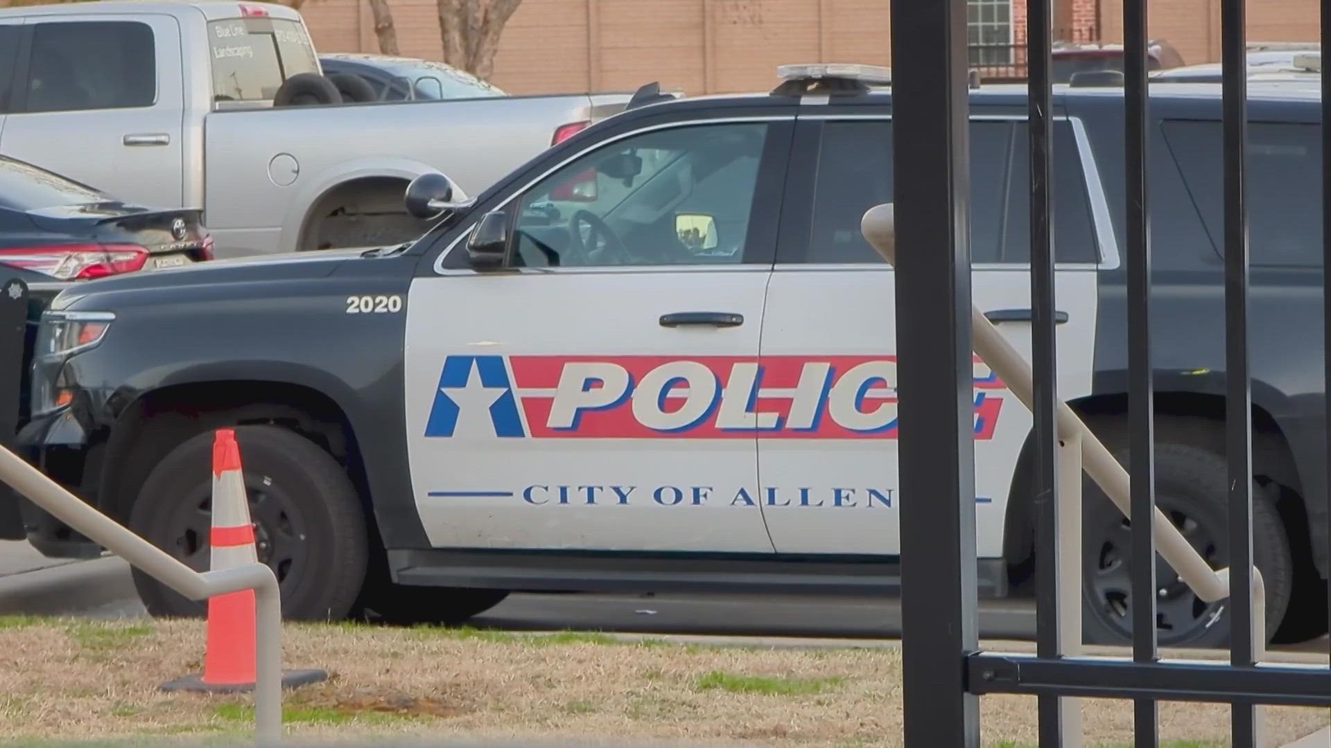 Allen police are investigating. The mom and the children -- the youngest being 3 months old -- are all OK.