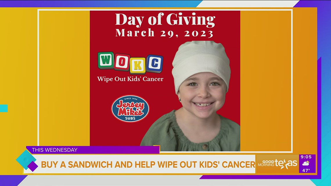 Buy a Sandwich and help Wipe out Kids’ Cancer this Wednesday