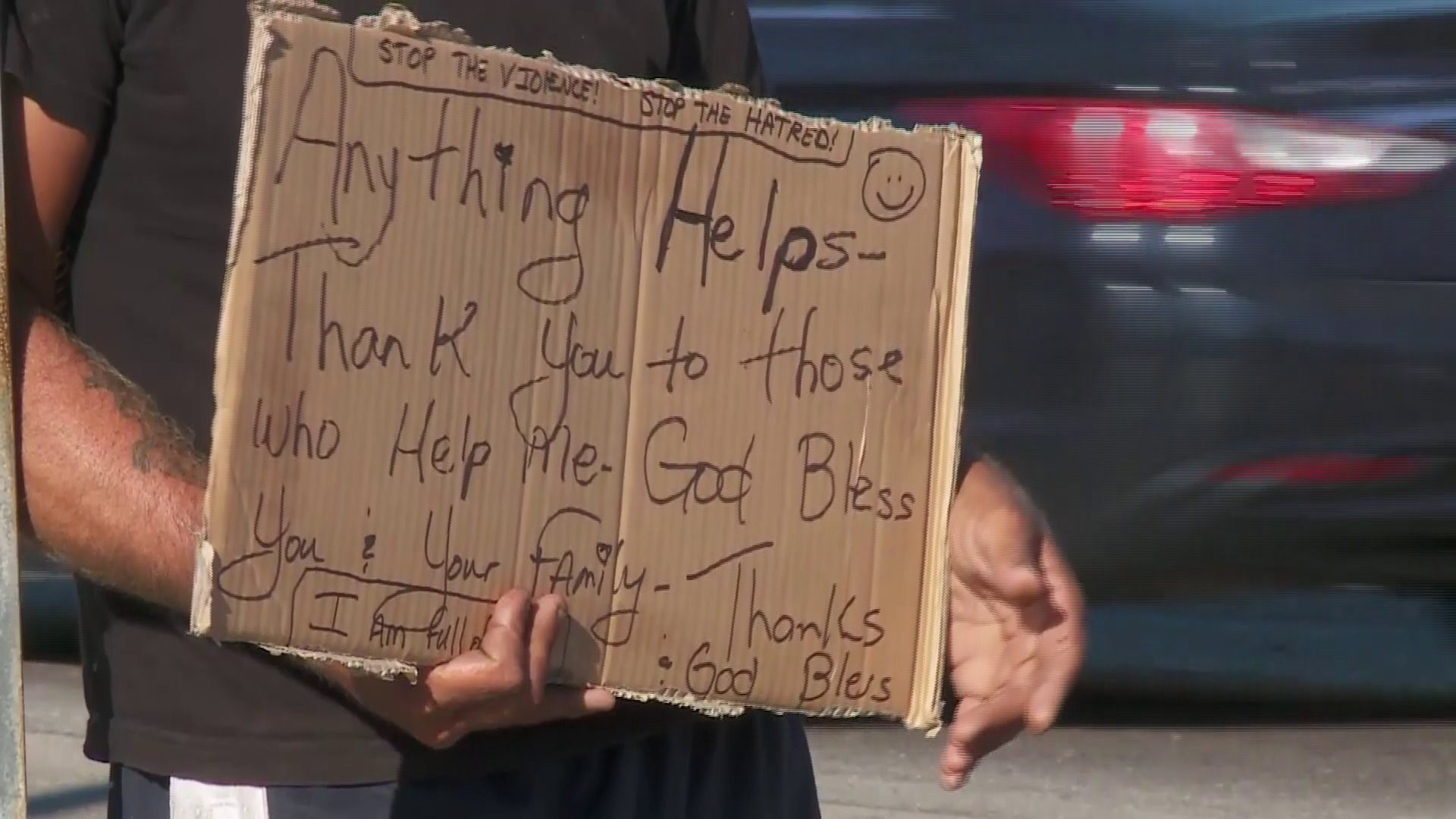 Panhandling is protected under the U.S. first amendment.
