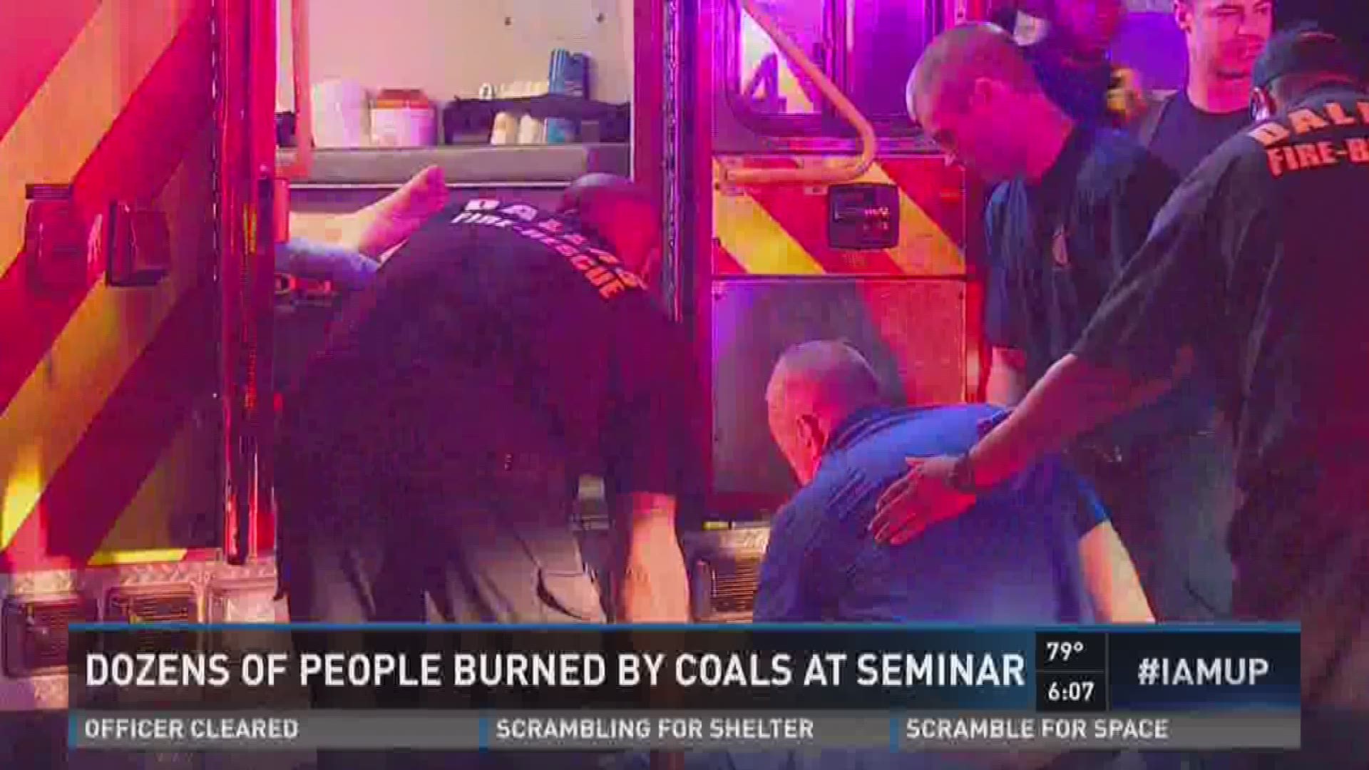 Thirty to 50 people were treated for burn injuries after walking across hot coals at Tony Robbins' "Unleashing the Power Within" seminar in Dallas. Demond Fernandez has more.