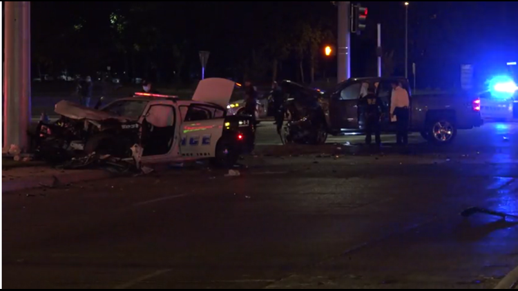 Two Police Officers Injured In Suspected Drunk Driving Accident On 7th