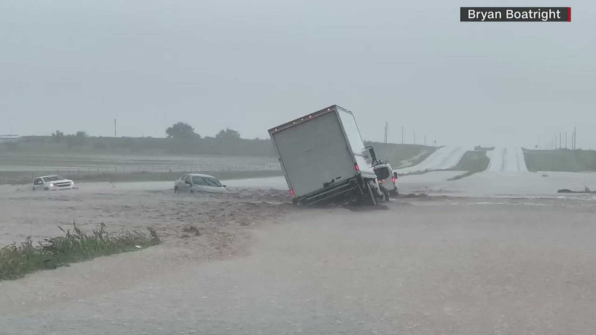 This is video of flash flooding along U.S. Hwy. 87 in Lubbock.