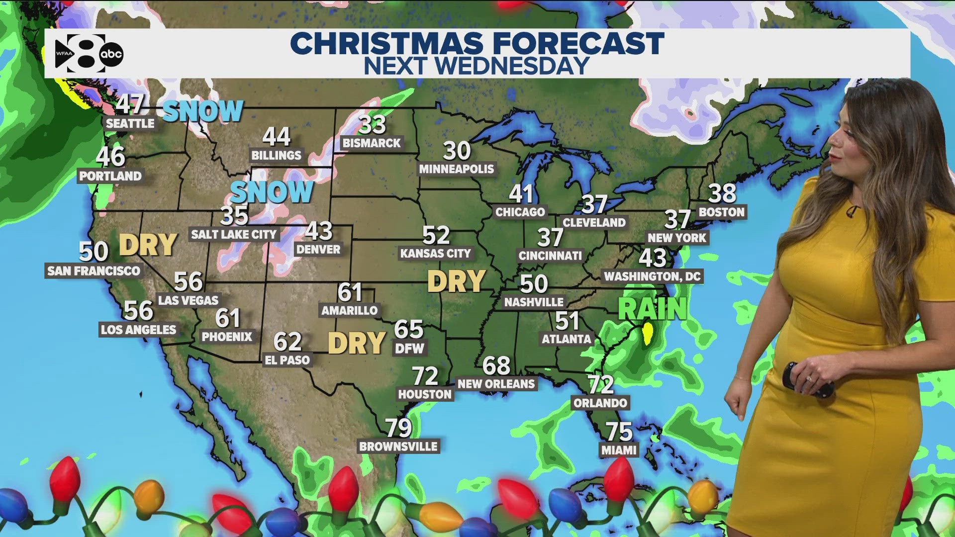 Dallas has only had one white Christmas since the 1940s. 