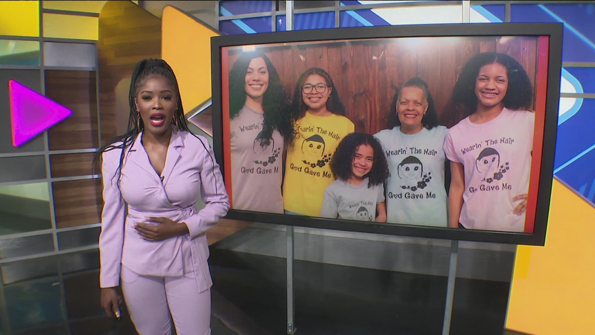 Nancy Turner creates shirts with what she calls a "good spiritual message" to promote natural hair.