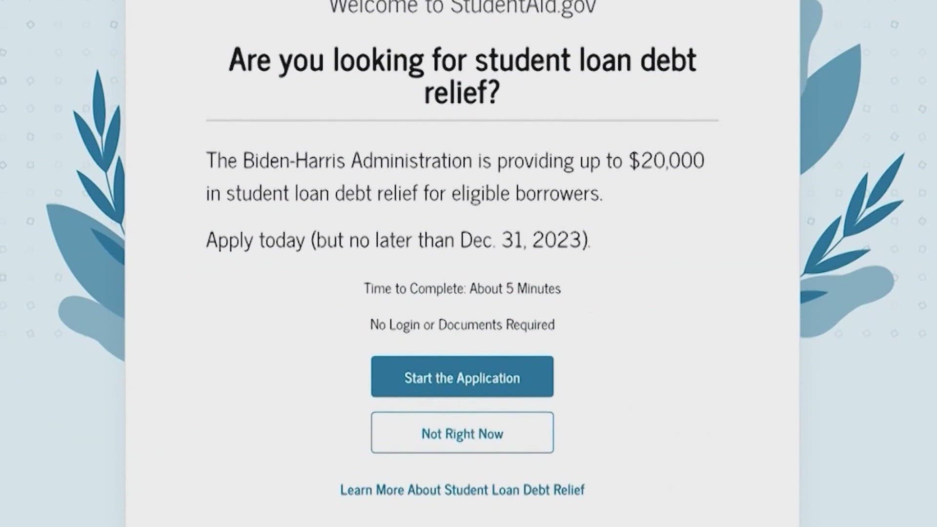 A bill in the House aims to repeal President Biden's student debt relief program.