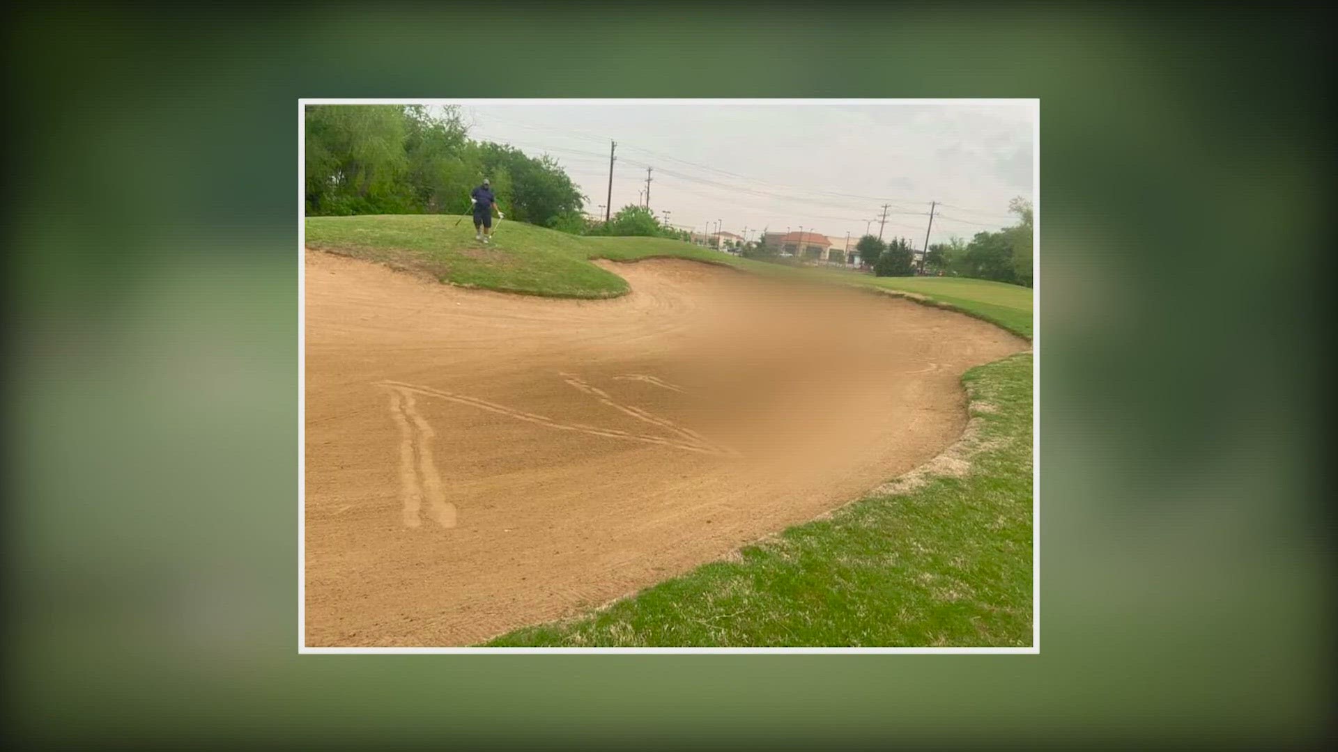 A Black golfer saw people running away before discovering the message written in a bunker. Police are investigating.