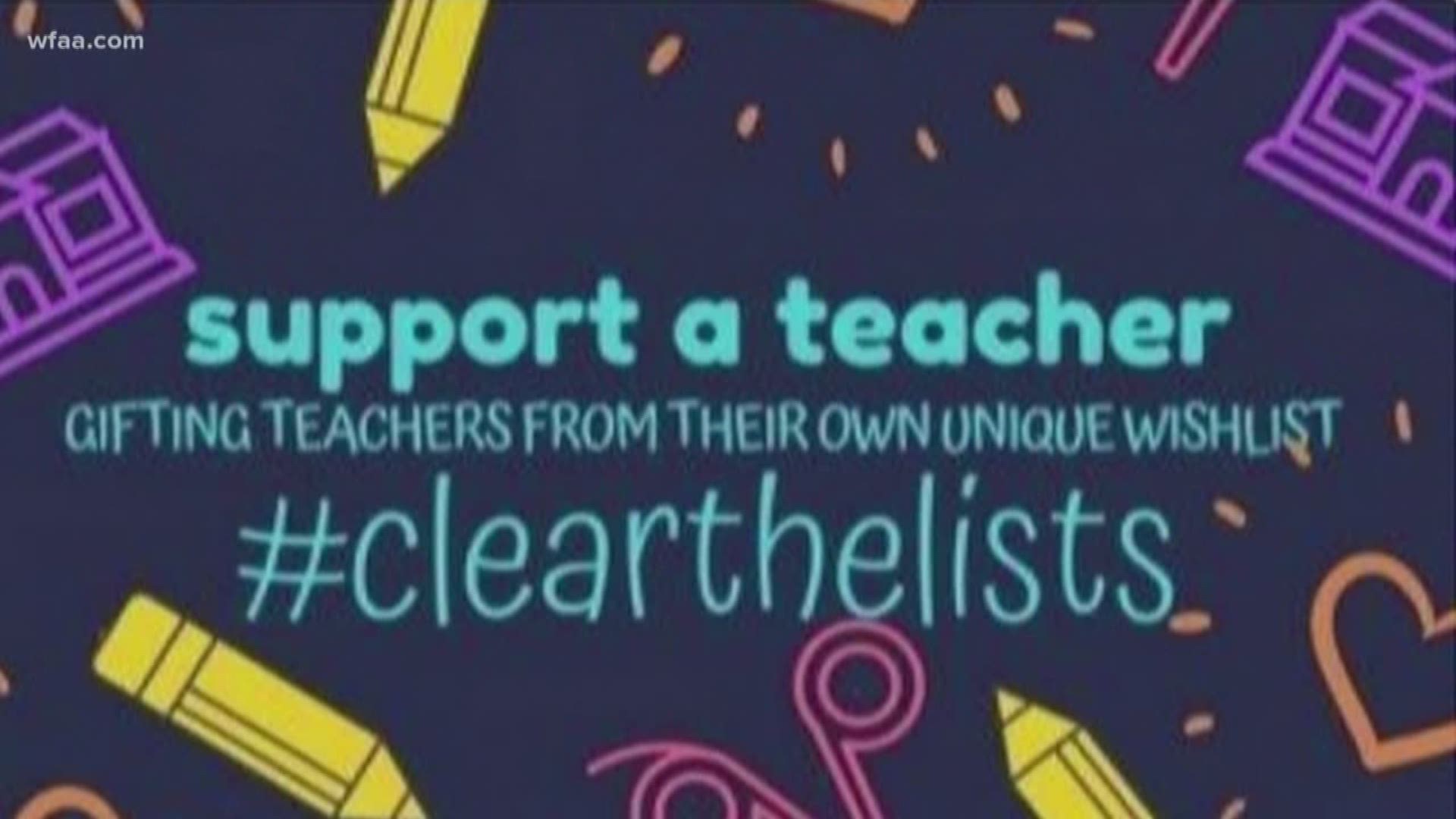 Clear the List campaign helps Texas teachers stock school supplies